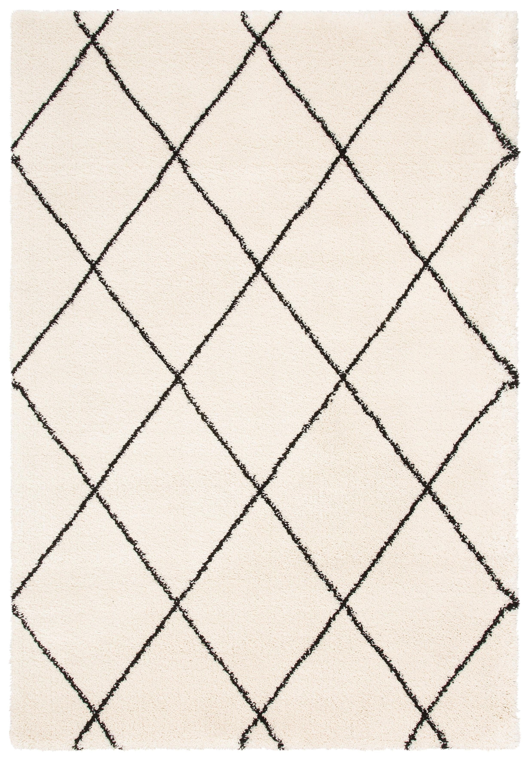 Leonique Hochflor-Teppich »Belle«, rechteckig, 35 mm Höhe, Rauten Design, weiche Haptik kaufen