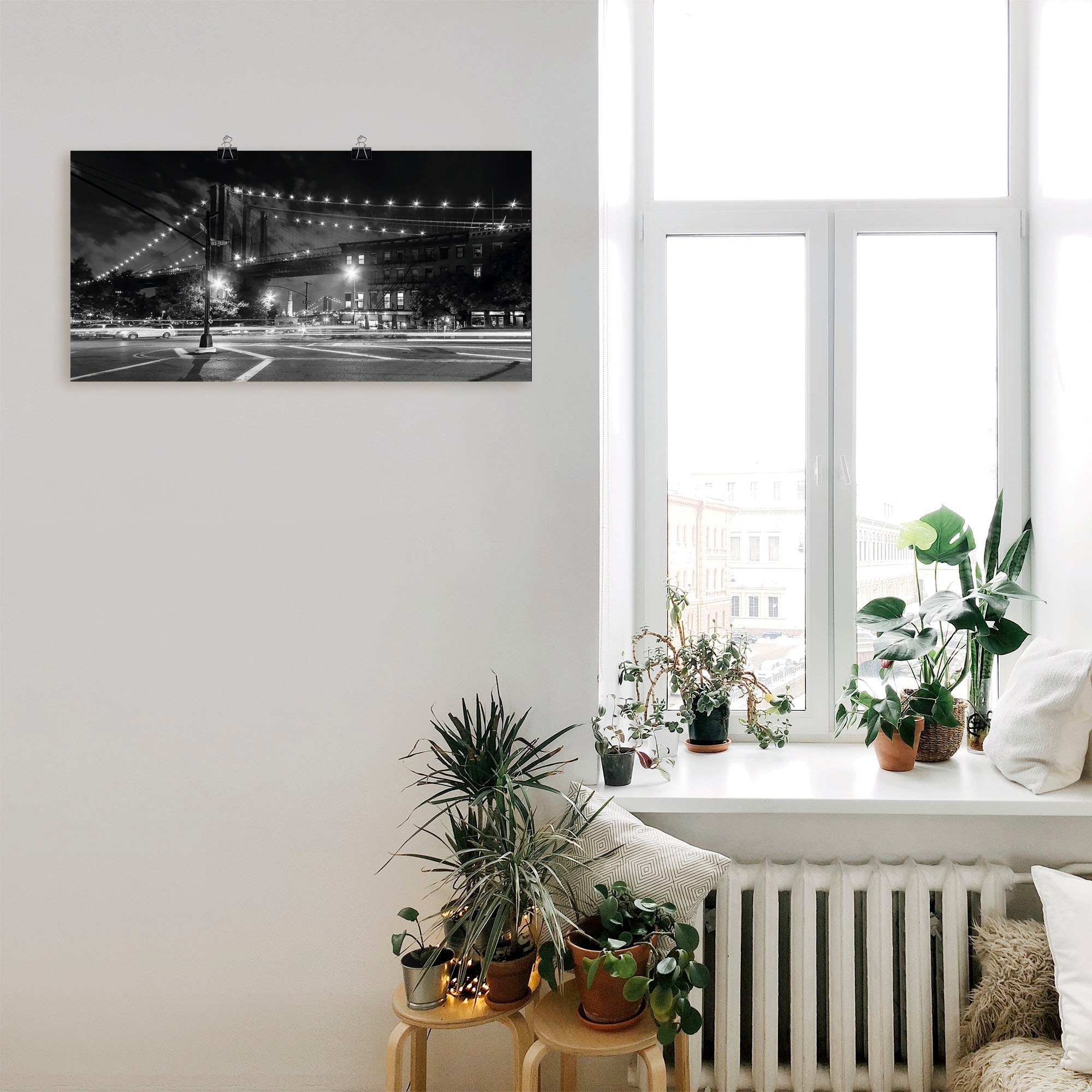 Artland Wandbild »Brooklyn Bridge New York II«, Brücken, (1 St.), als Alubild, Leinwandbild, Wandaufkleber oder Poster in versch. Grössen