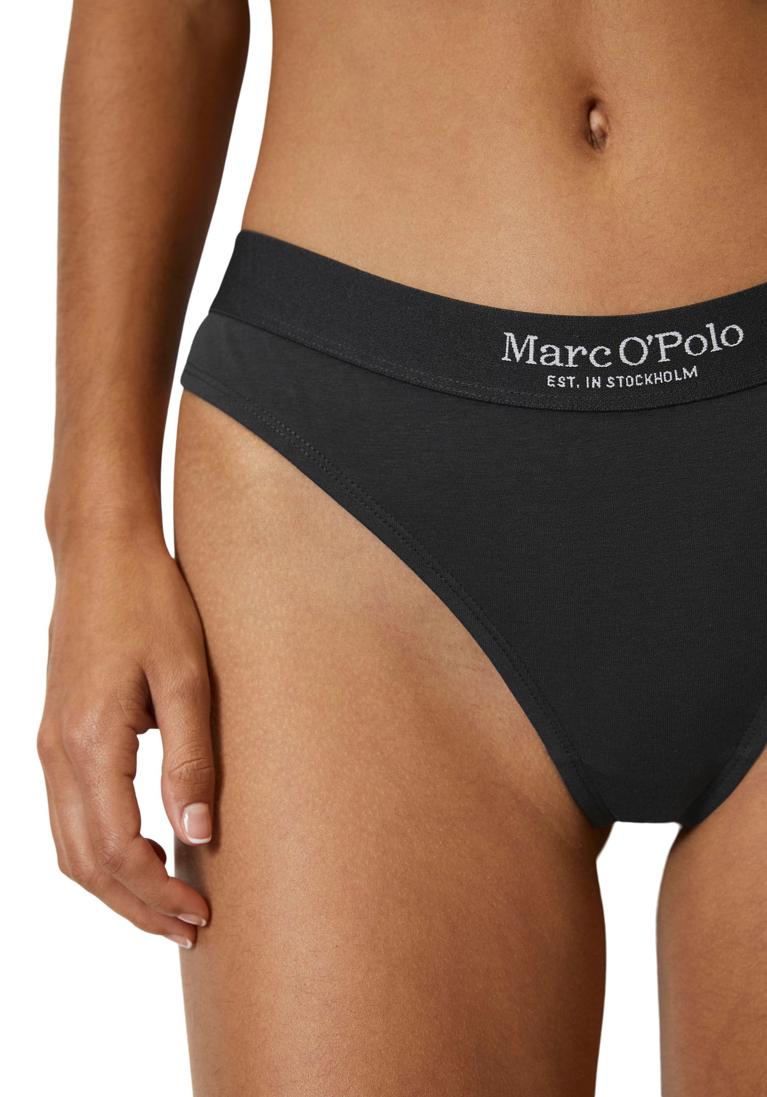 Marc O'Polo String »Essentials Woven«, mit Logobund
