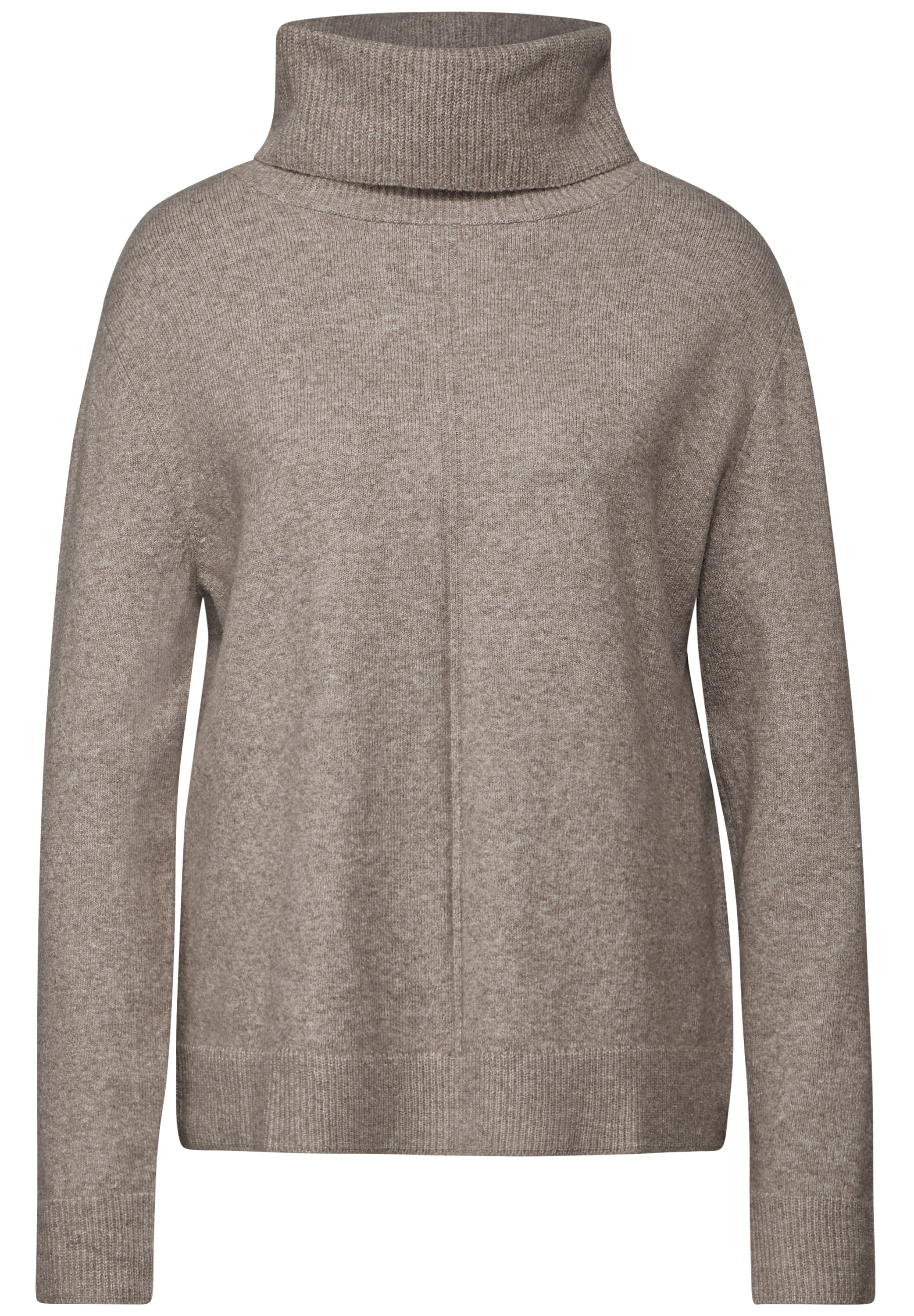 STREET ONE Rollkragenpullover, in melierter Optik