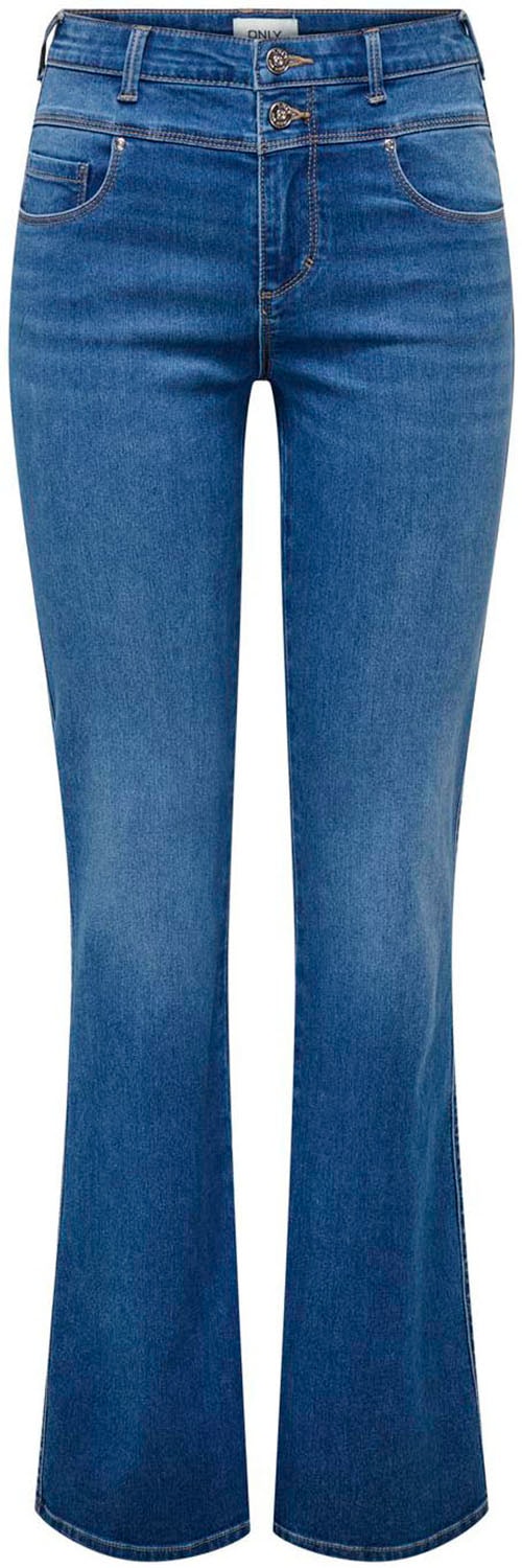 Bootcut-Jeans »ONLROYAL HW DB FYOKE FLARED DNM«
