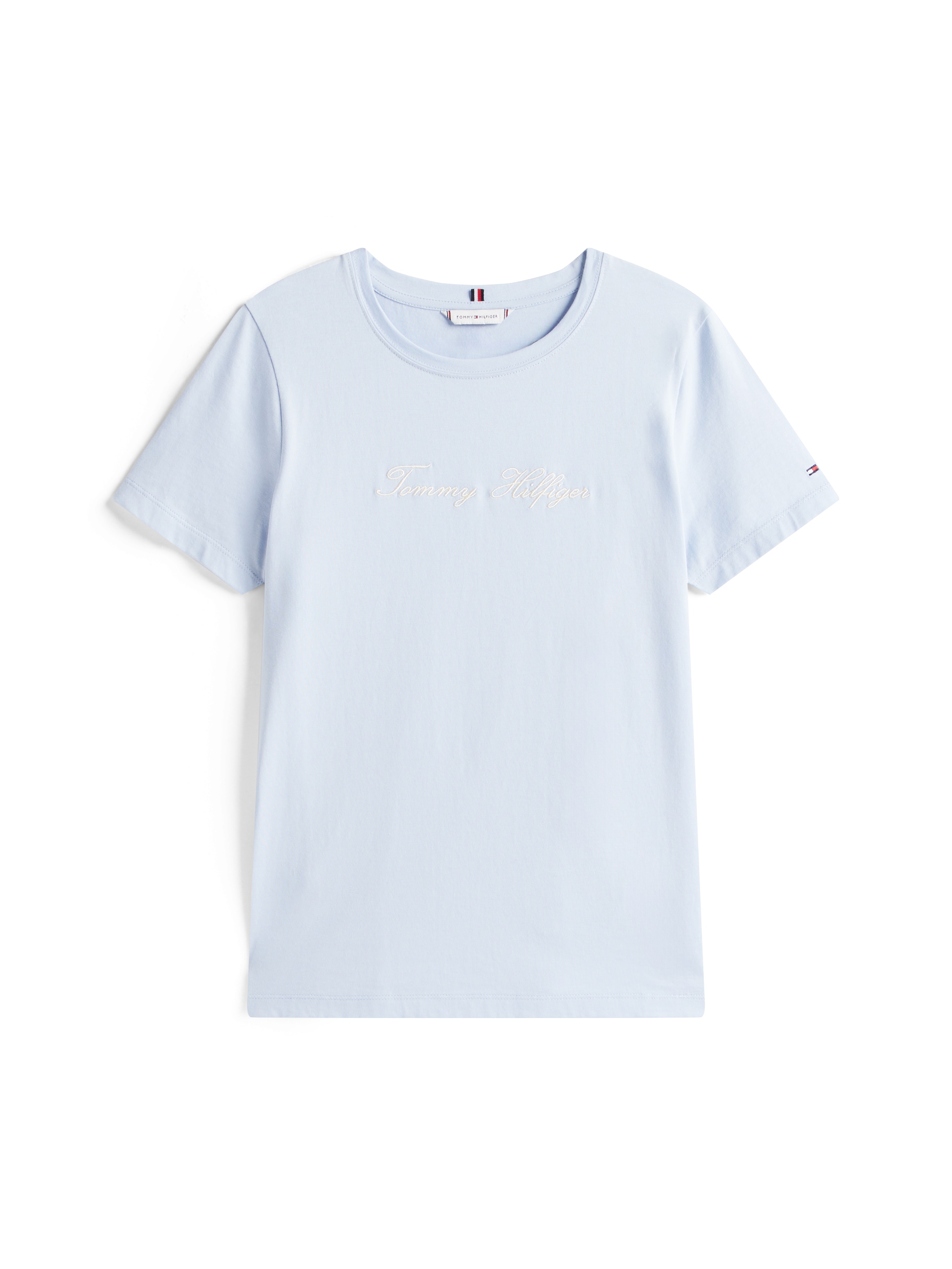 Tommy Hilfiger Kurzarmshirt »SCRIPT REG C-NK SS T-SHIRT«, mit Tommy Hilfiger Script Logo-Schriftzug