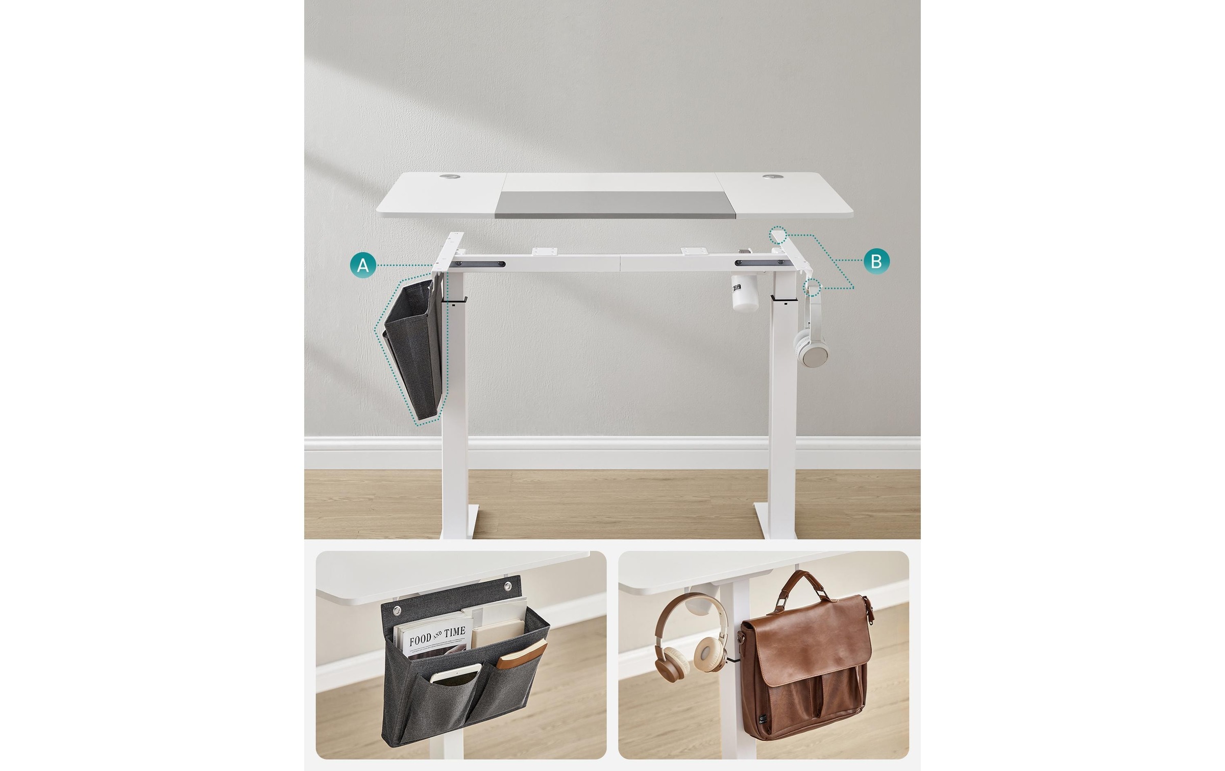 SONGMICS Schreibtisch »120 x 60 cm höhenverstellbar«