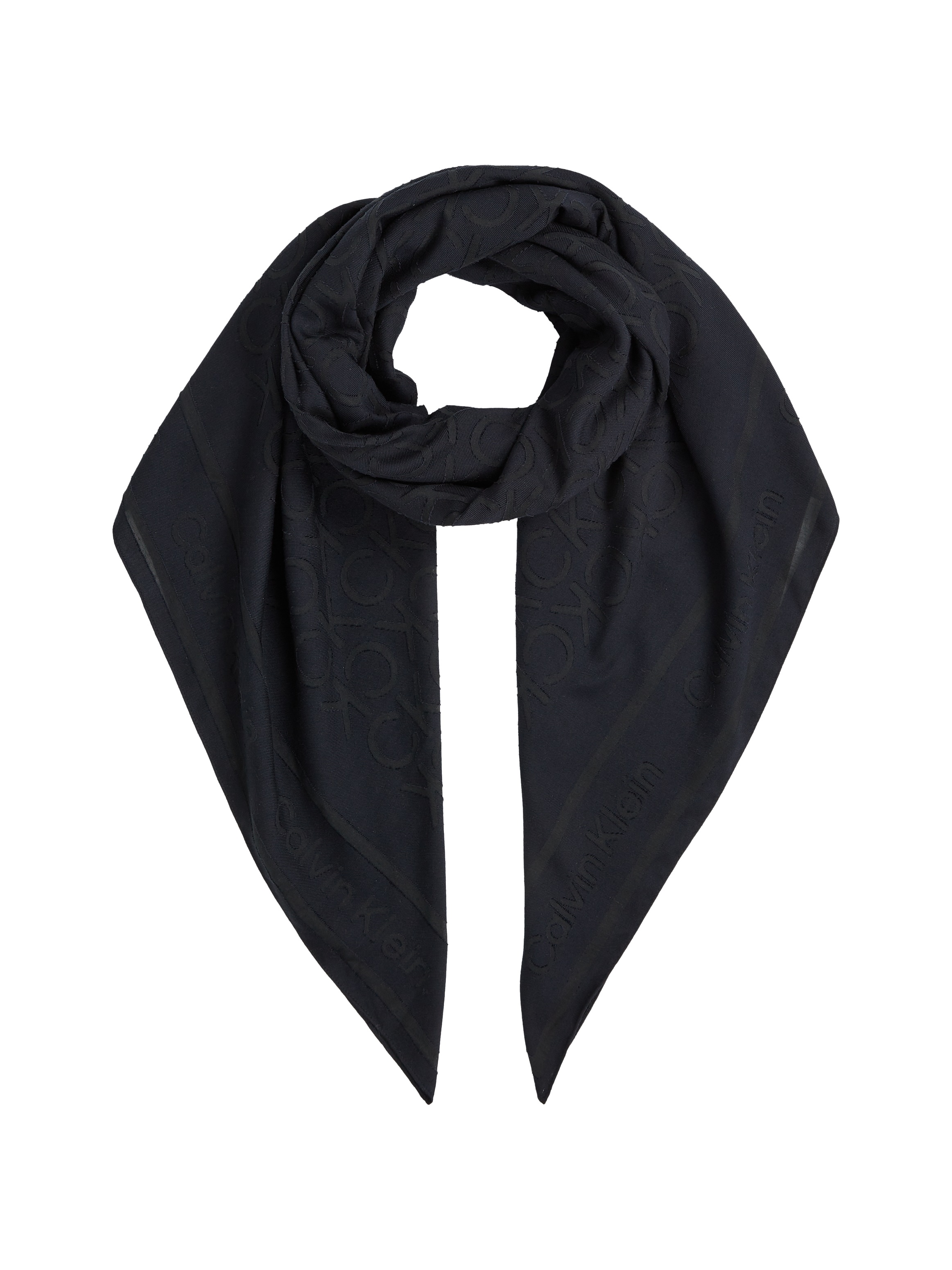 Calvin Klein Schal »BURNOUT MONOGRAM SCARF«, CK-Muster, Quadratisches Format