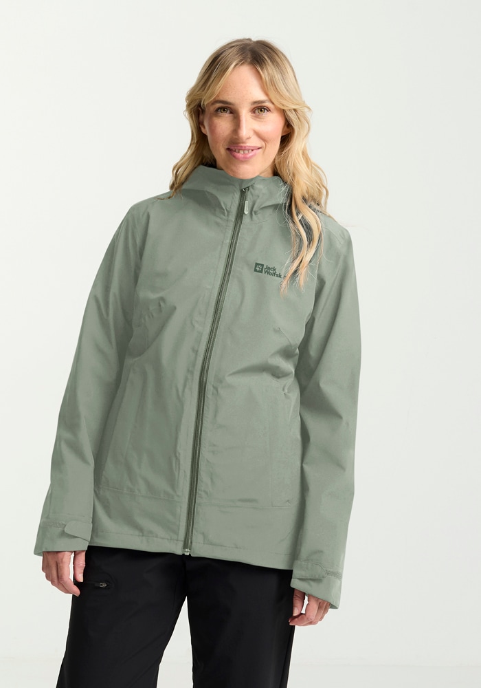 Jack Wolfskin 3-in-1-Funktionsjacke »MOONRISE 3IN1 JKT W«, mit Kapuze, 3in1, atmungsaktiv, Übergangsjacke