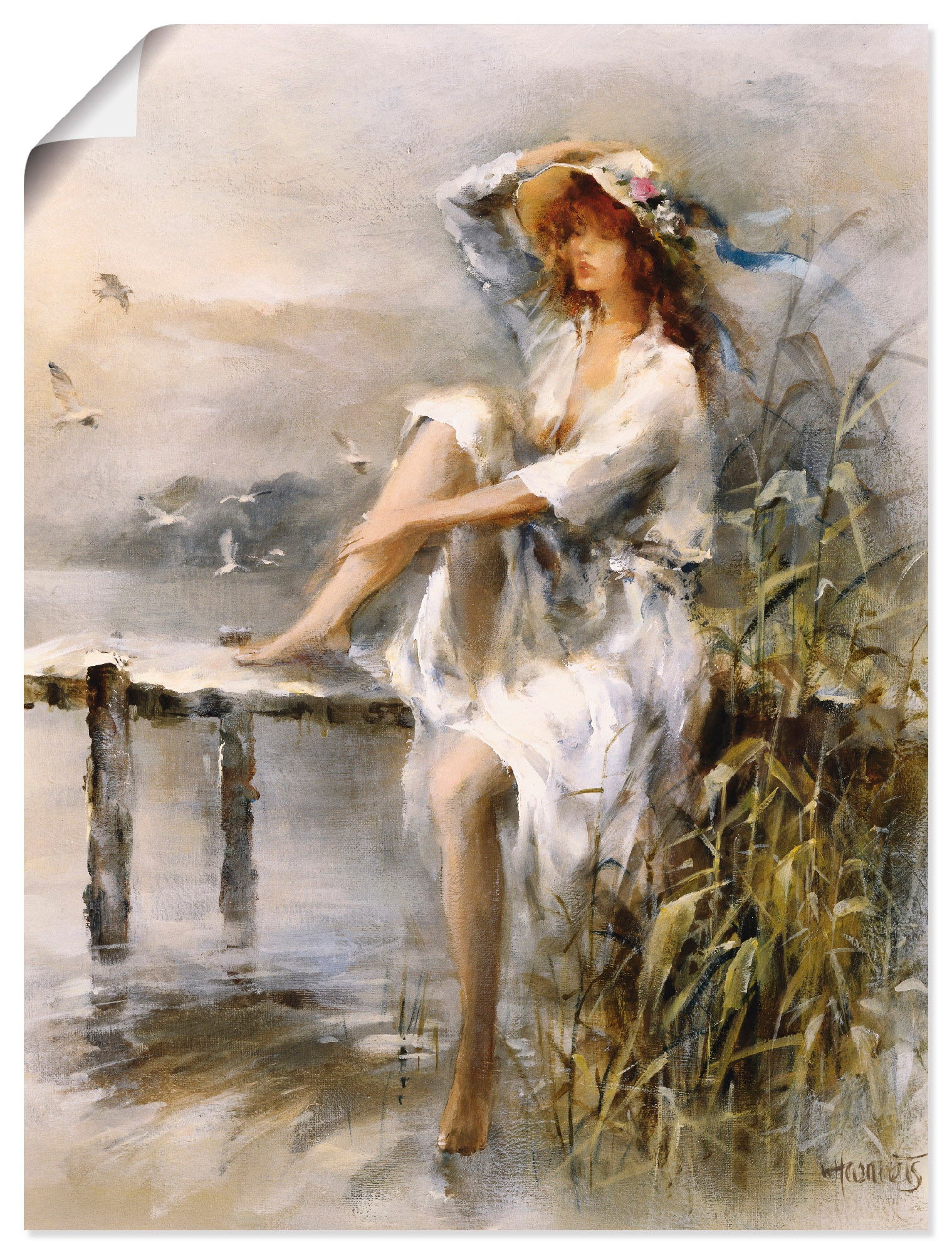 shoppen oder Artland in »Wasserseite«, (1 St.), | online als Wandbild Grössen Wandaufkleber Frau, versch. Jelmoli-Versand Poster Leinwandbild,
