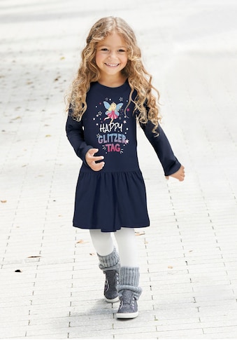 KIDSWORLD Jerseykleid »HAPPY GLITZER TAG«, mit glitzerndem Print kaufen