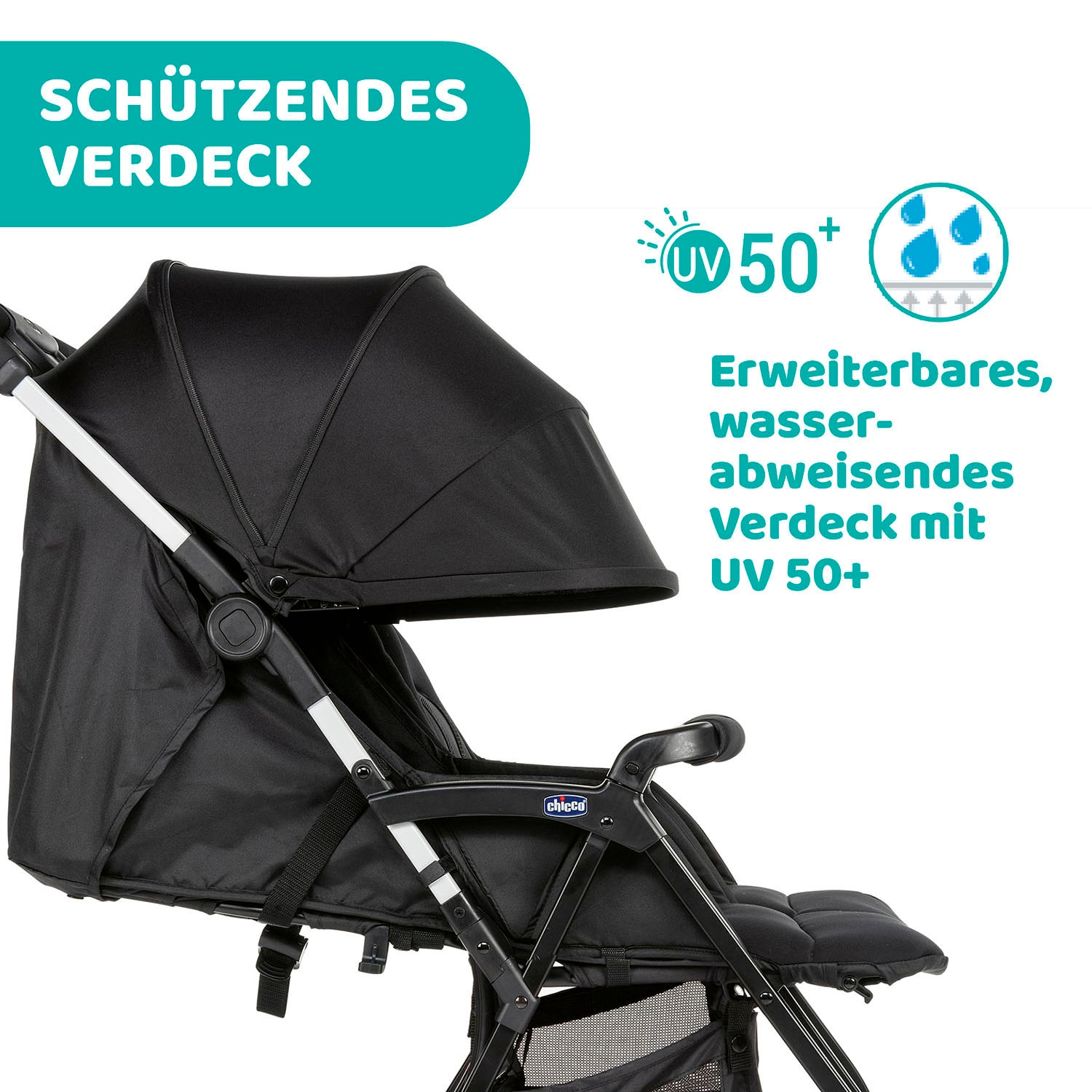 Chicco Zwillingsbuggy »OHlalà Twin, Black Night«, 15 kg, Zwillingskinderwagen