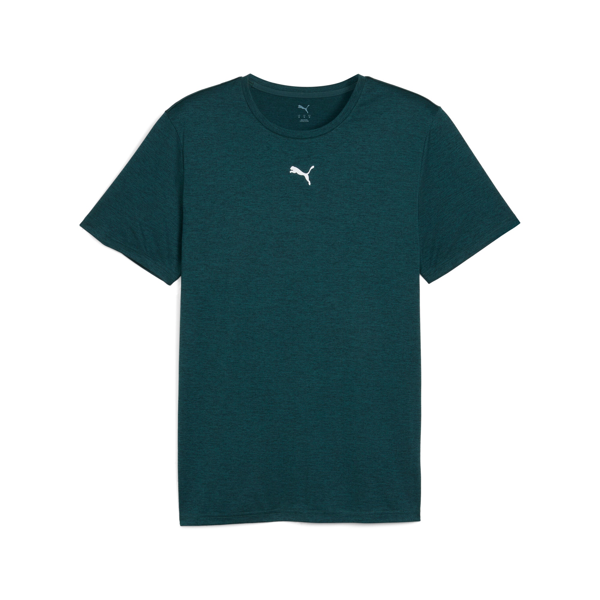 PUMA Trainingsshirt »M TAD ESSENTIALS HEATHER CAT TEE (CF SMALL CAT)« reguläre Passform, atmungsaktiv, schnell trocknend
