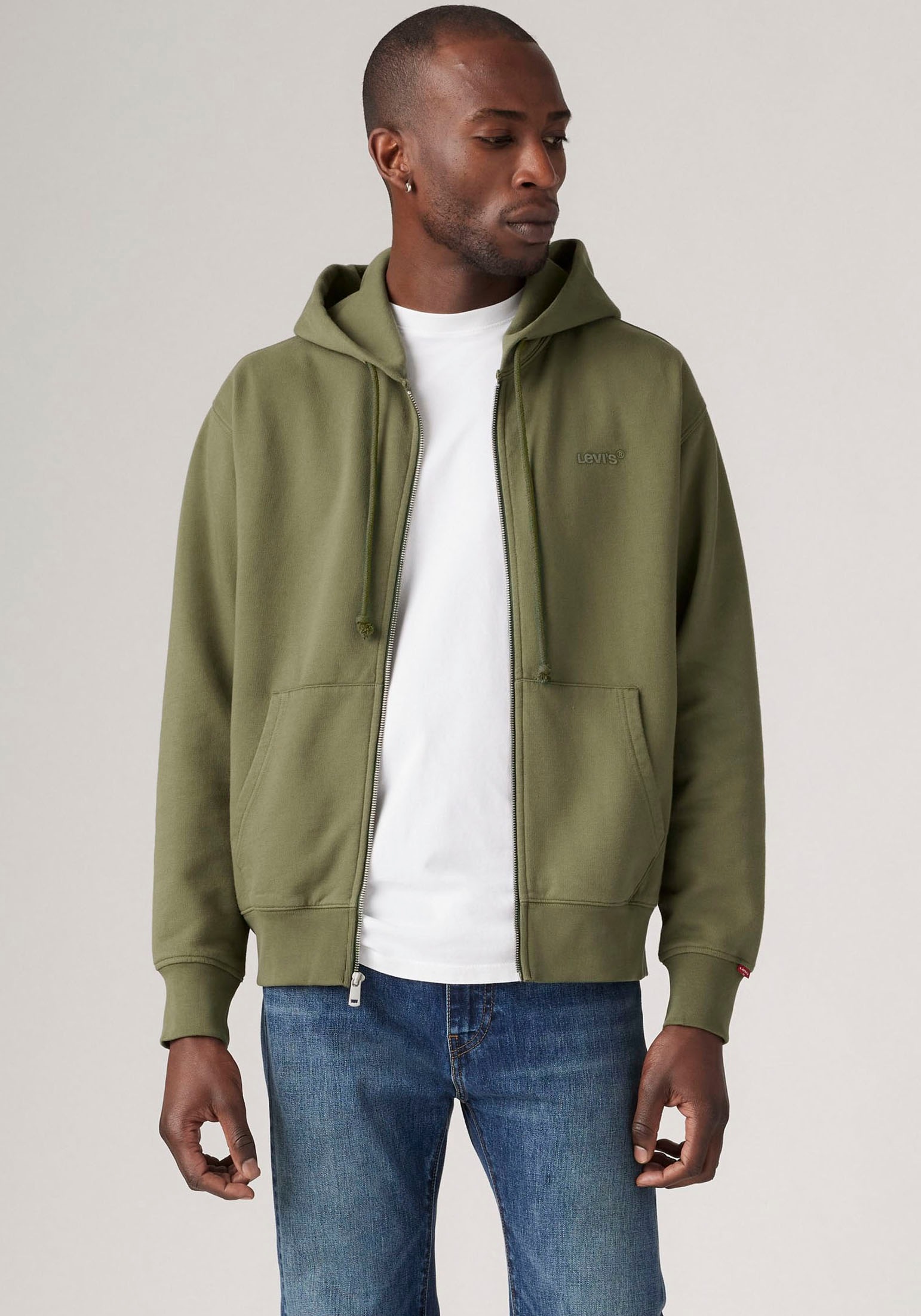 Levi's® Kapuzensweatjacke mit Logo-Stickerei