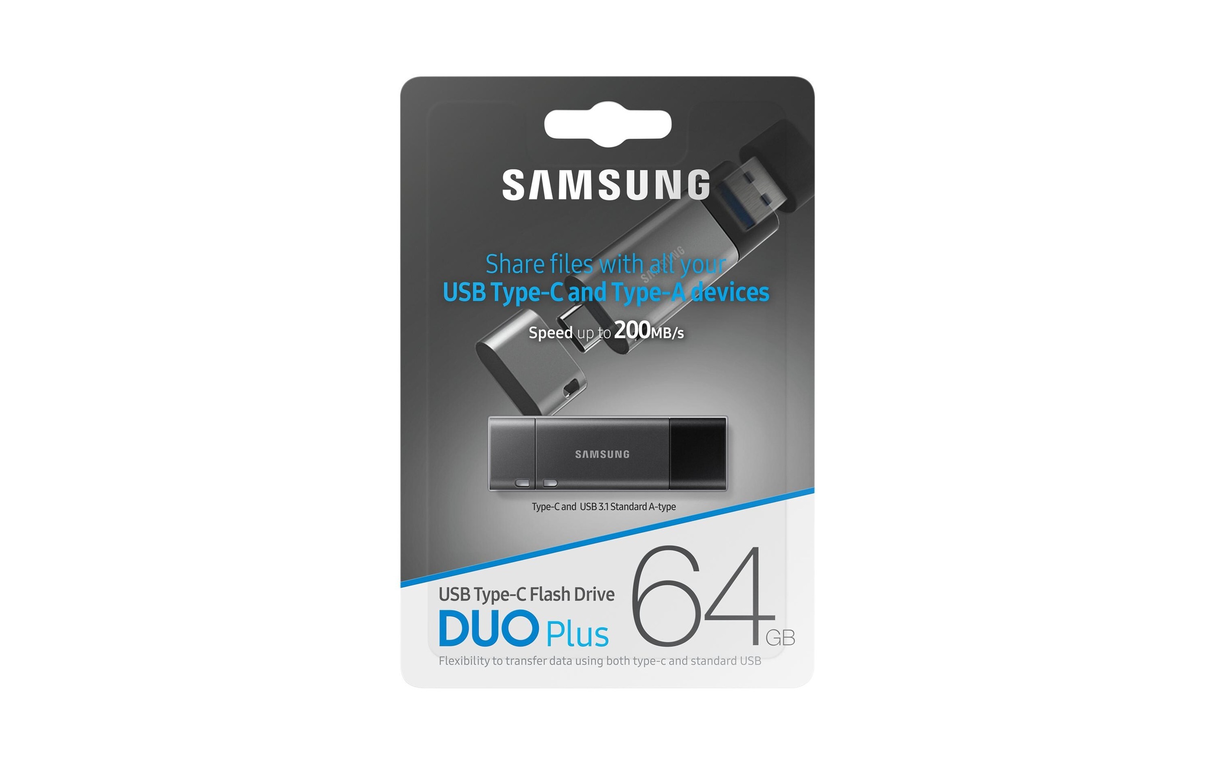 Samsung USB-Stick »Duo Plus 256 GB«, (Lesegeschwindigkeit 400 MB/s)