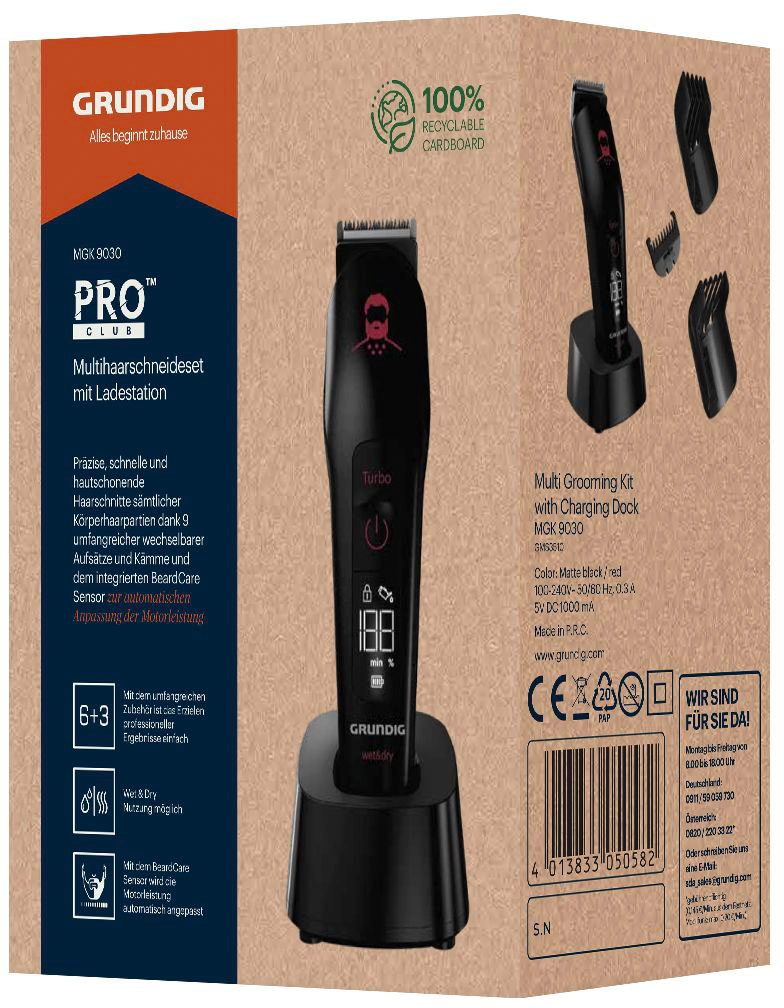 Grundig Haar- und Bartschneider »ProClubTM Multihaarschneideset MGK 9030«, 9 Aufsätze