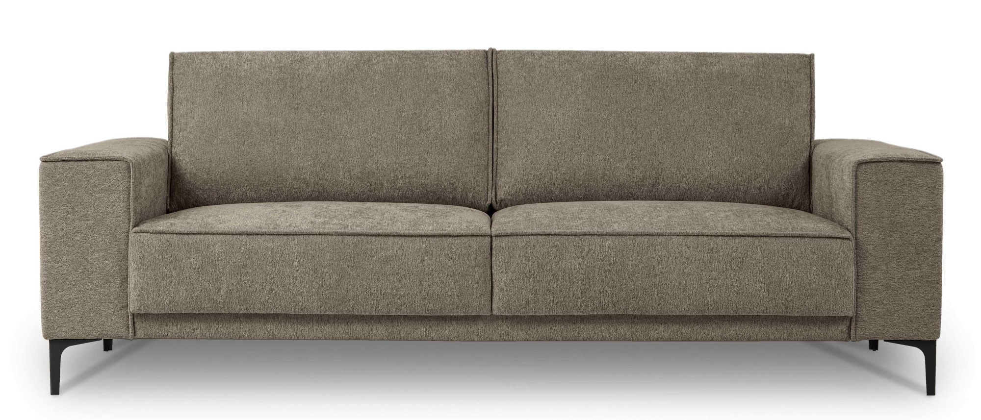 Places of Style 3-Sitzer »3er Sofa Oland, Struktur, Flachgewebe, Luxus-Microfaser, Boucle«, 224 cm, Wellenunterfederung, Skandi-Design, Metallfüsse