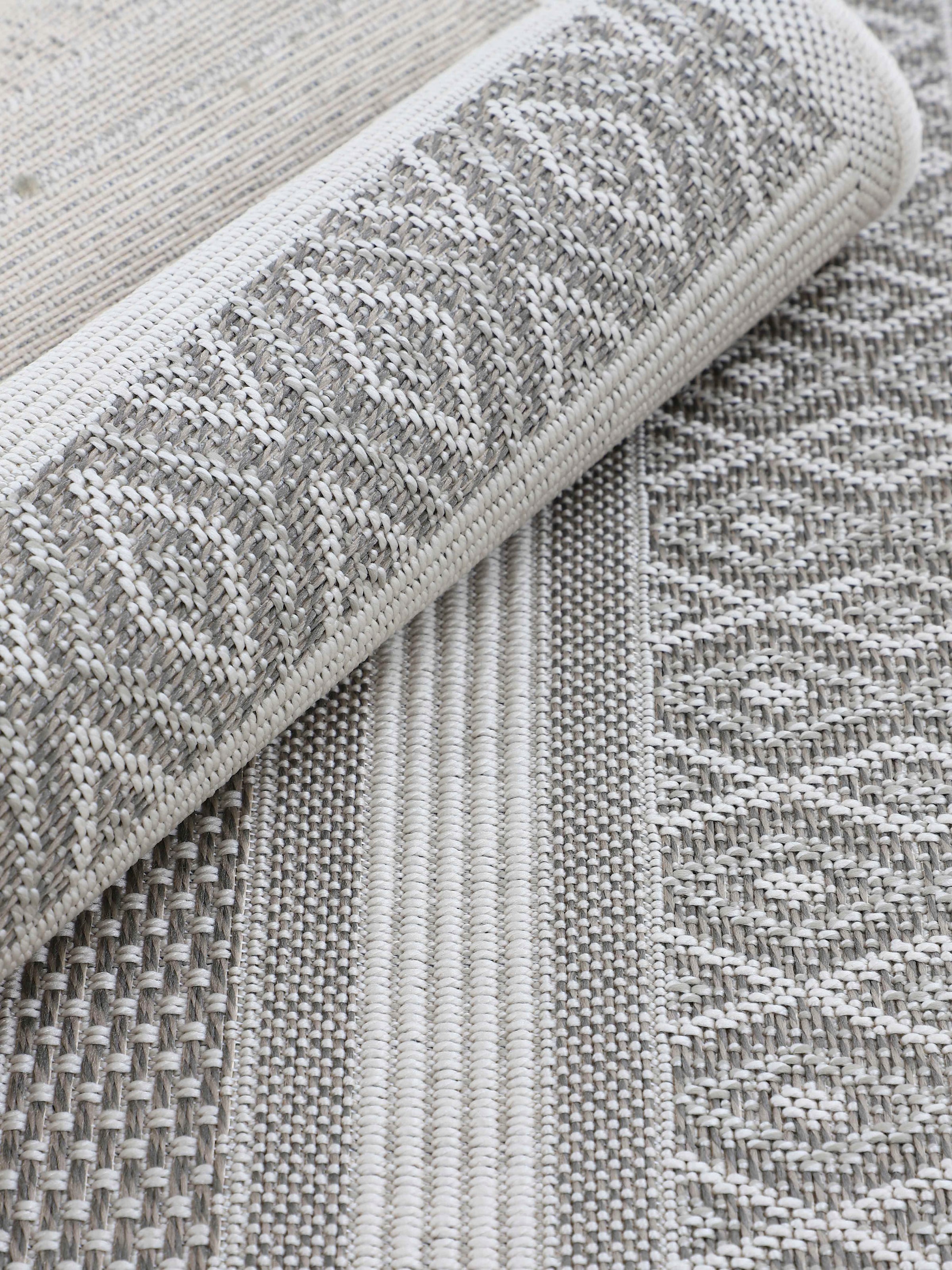 carpetfine Läufer »Boho 101«, rechteckig, 4 mm Höhe, robustes Flachgewebe, Sisal Optik, UV-beständig, Aussenbereich