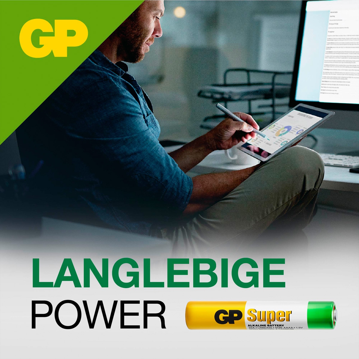 GP Batteries Akku-Ladestation »GP Batterie Super Alkaline AAAA 2x, 1,5V«