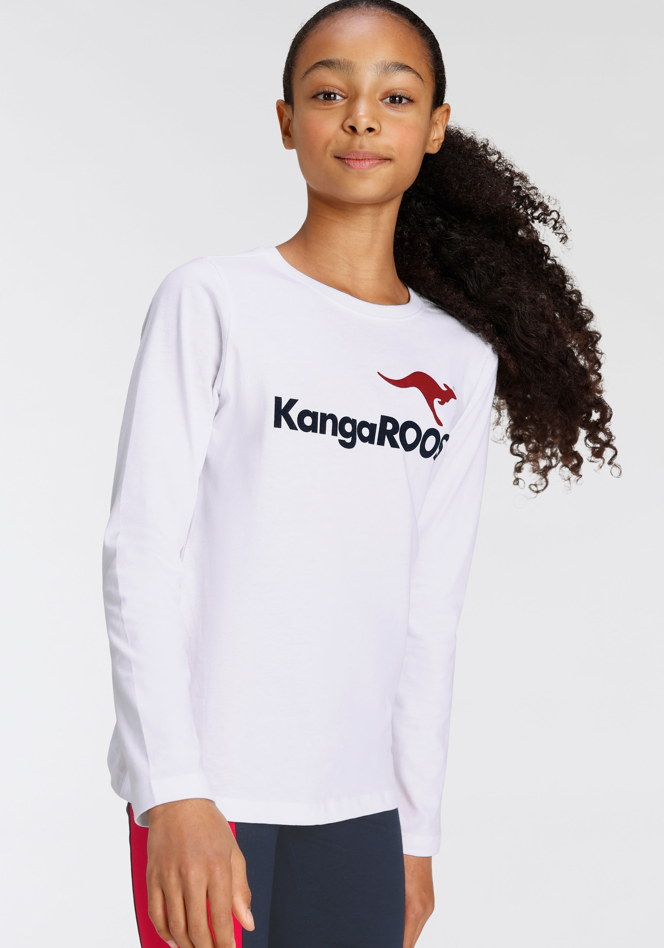 Logo« KangaROOS günstig ordern Langarmshirt | Jelmoli-Versand »Basic ✵