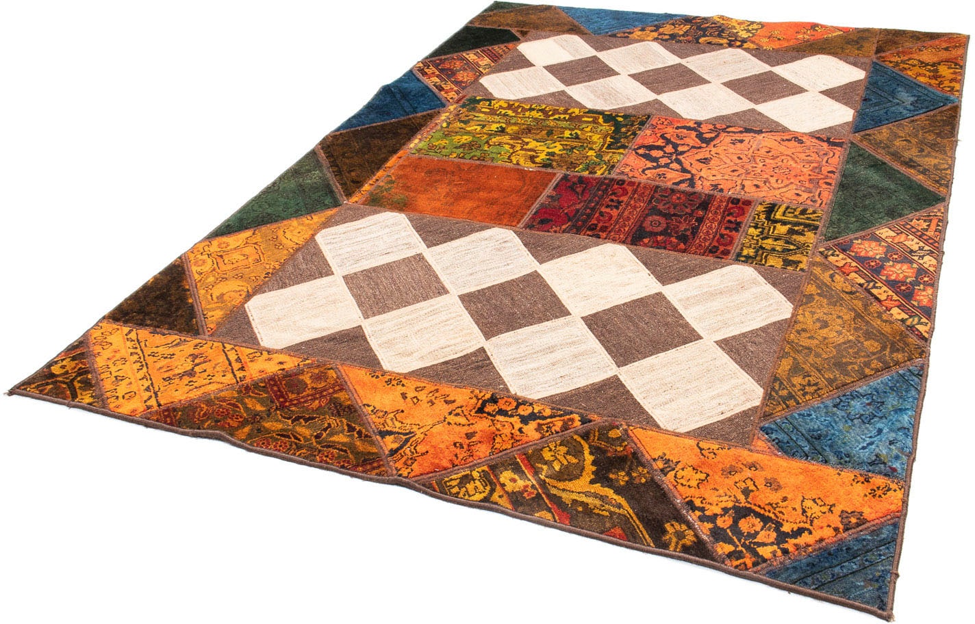 morgenland Teppich »Patchwork - 229 x 163 cm - mehrfarbig«, rechteckig,  Wohnzimmer, Handgeknüpft, Einzelstück mit Zertifikat online shoppen |  Jelmoli-Versand