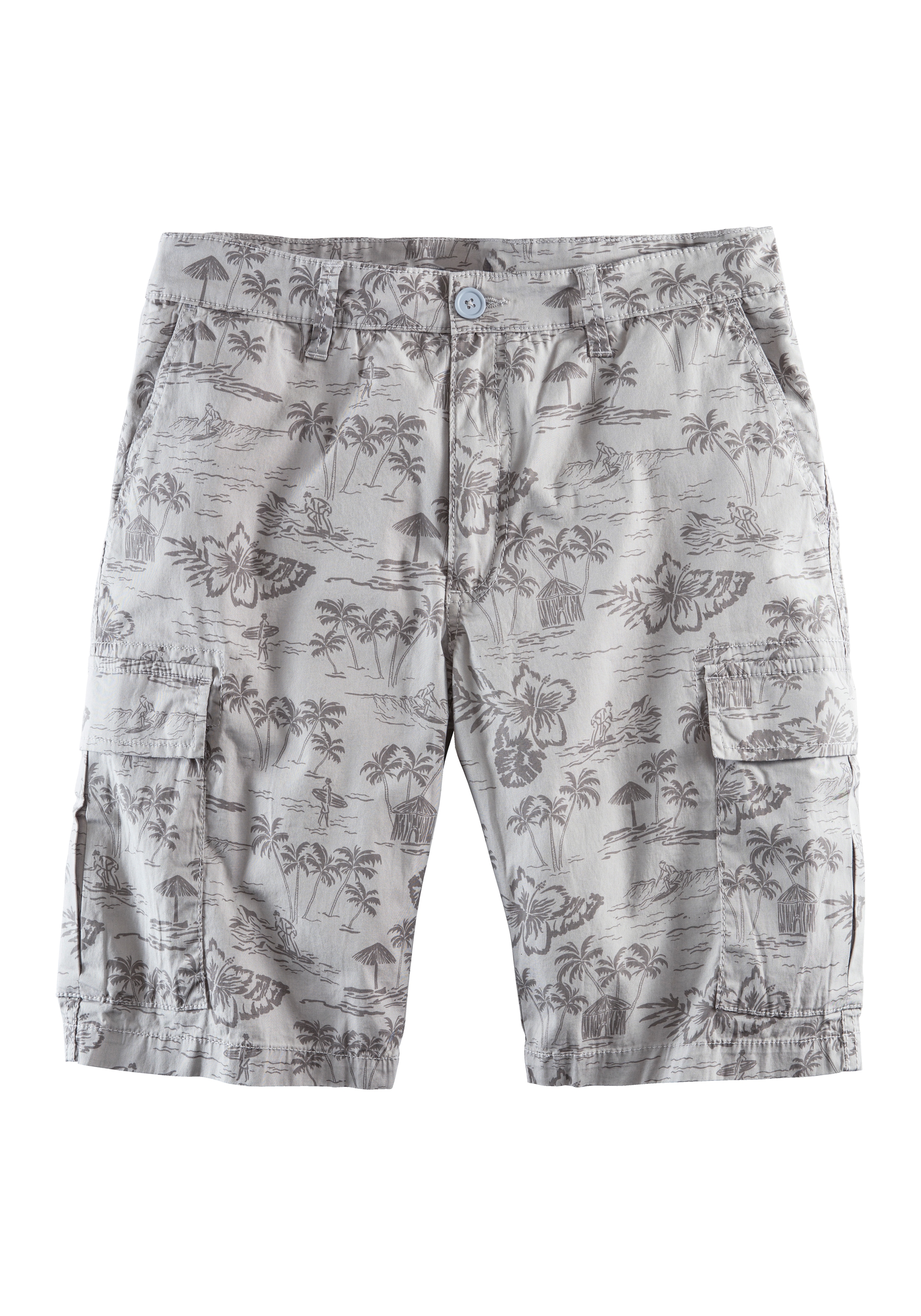 John Devin Cargoshorts, kurze Hose aus elastischer Baumwolle, modisch bedruckt
