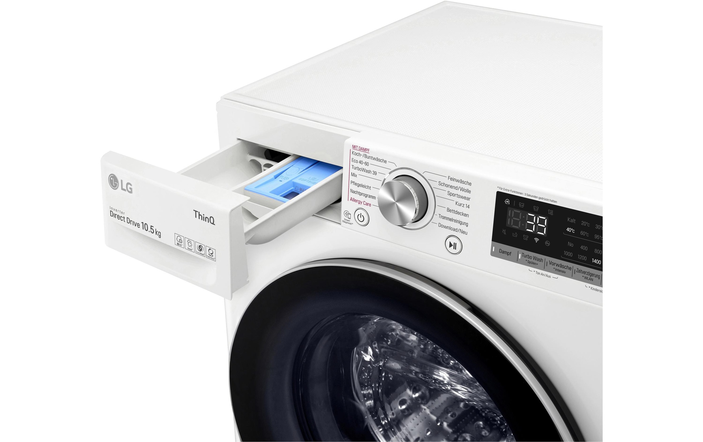 LG Waschmaschine »F4WV710P1E, Links«, 10,5 kg, 1400 U/min