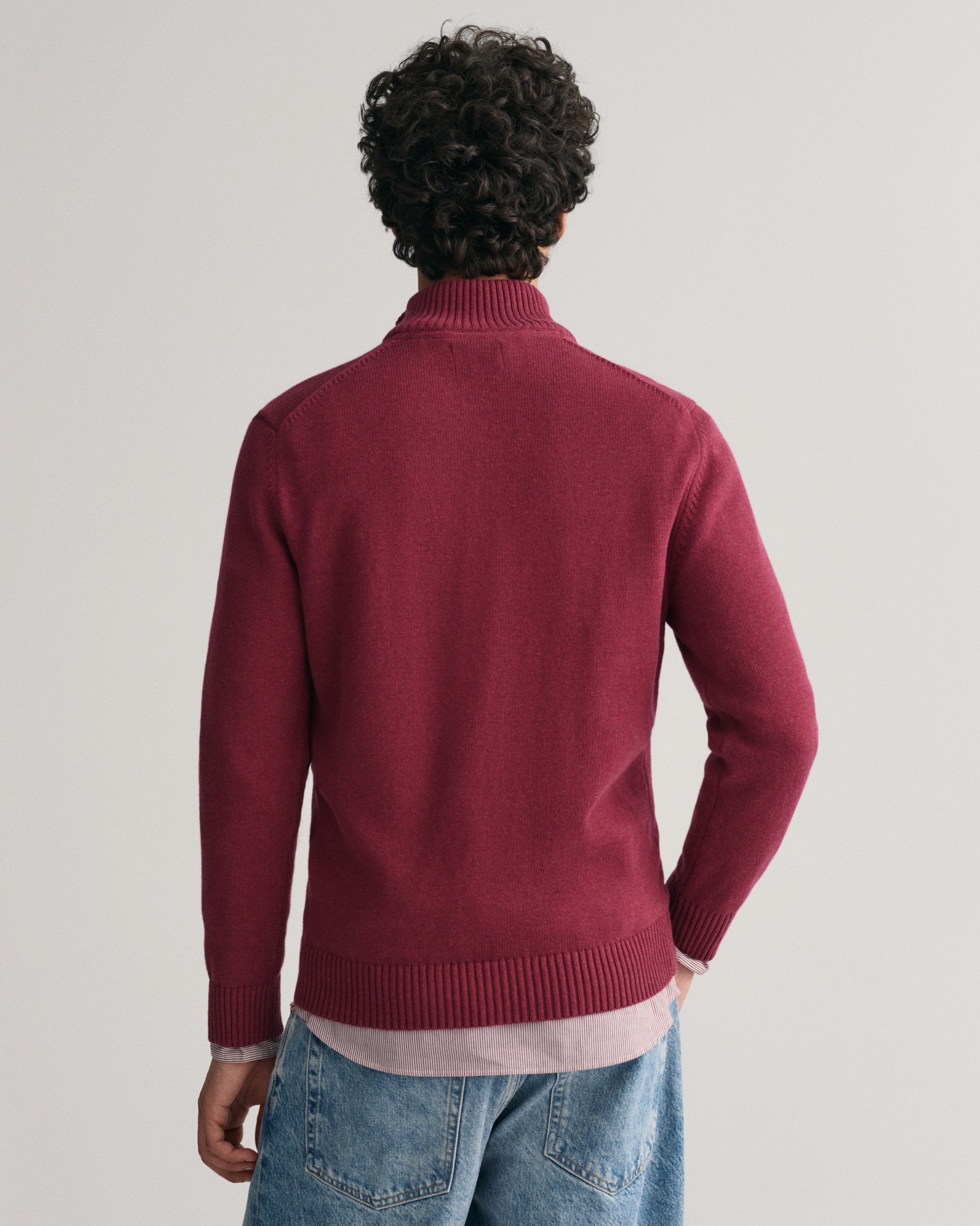 Gant Troyer »CASUAL COTTON HALF ZIP«, mit grafischer Logostickerei auf der Brust