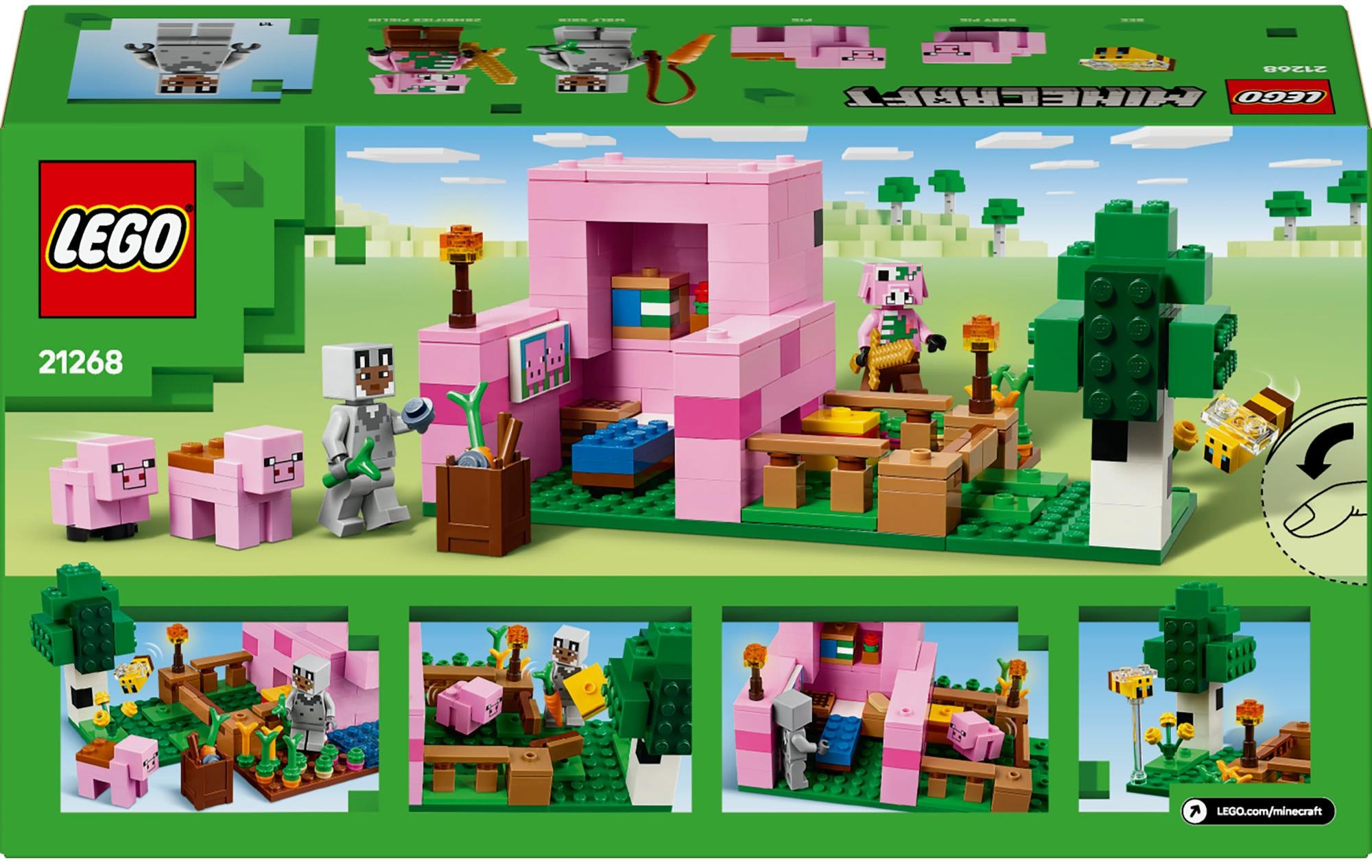 LEGO® Spielbausteine »Minecraft Das Babyschwein-Haus 21268«, (238 St.)