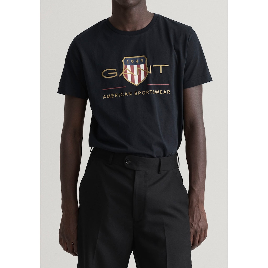 Gant T-Shirt »D2. ARCHIVE SHIELD SS T-SHIRT«, mit grossem Markenlogo-Aufdruck