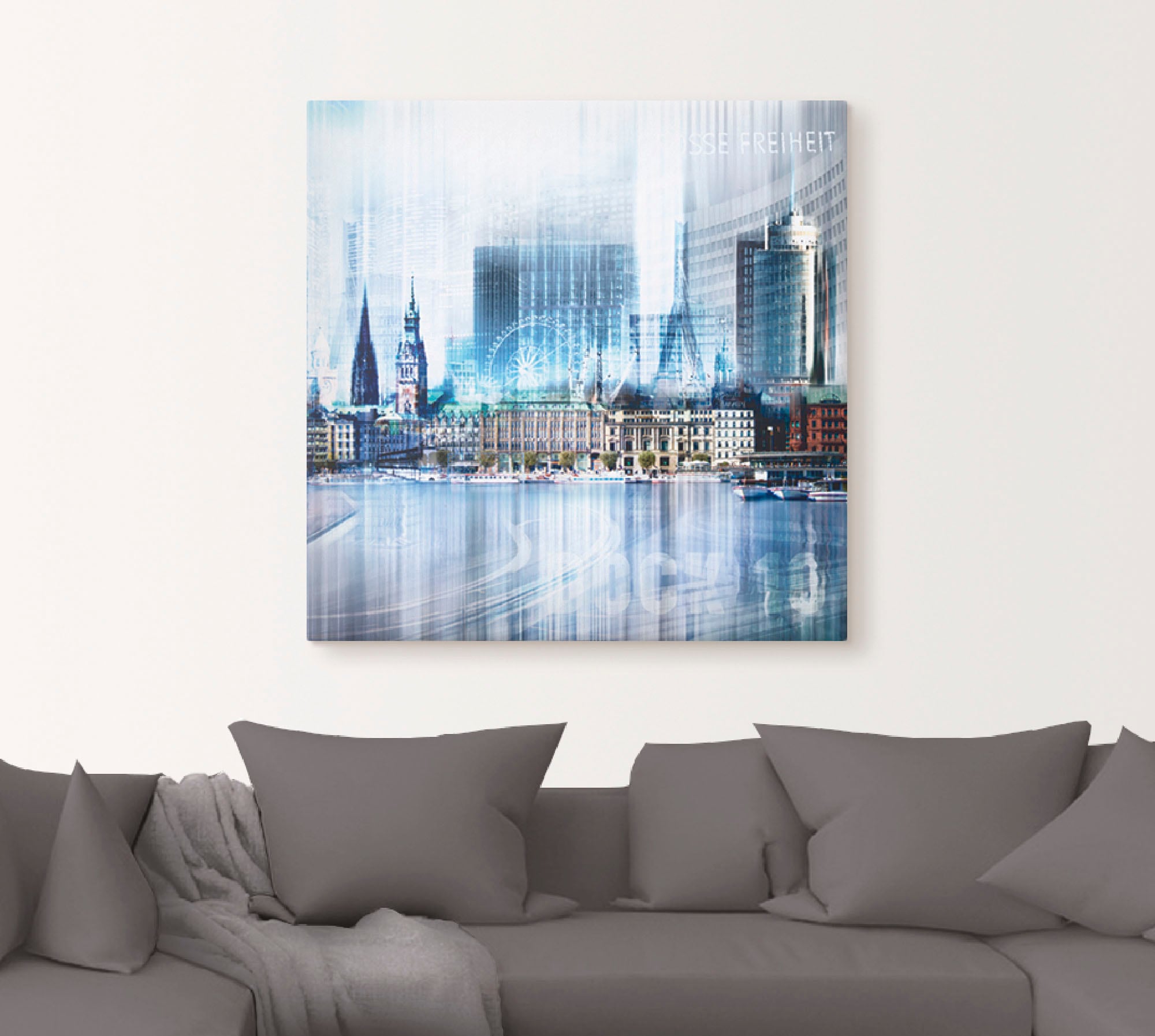 Artland Wandbild »Hamburg Collage I«, Deutschland, (1 St.), als Leinwandbild, Wandaufkleber oder Poster in versch. Grössen