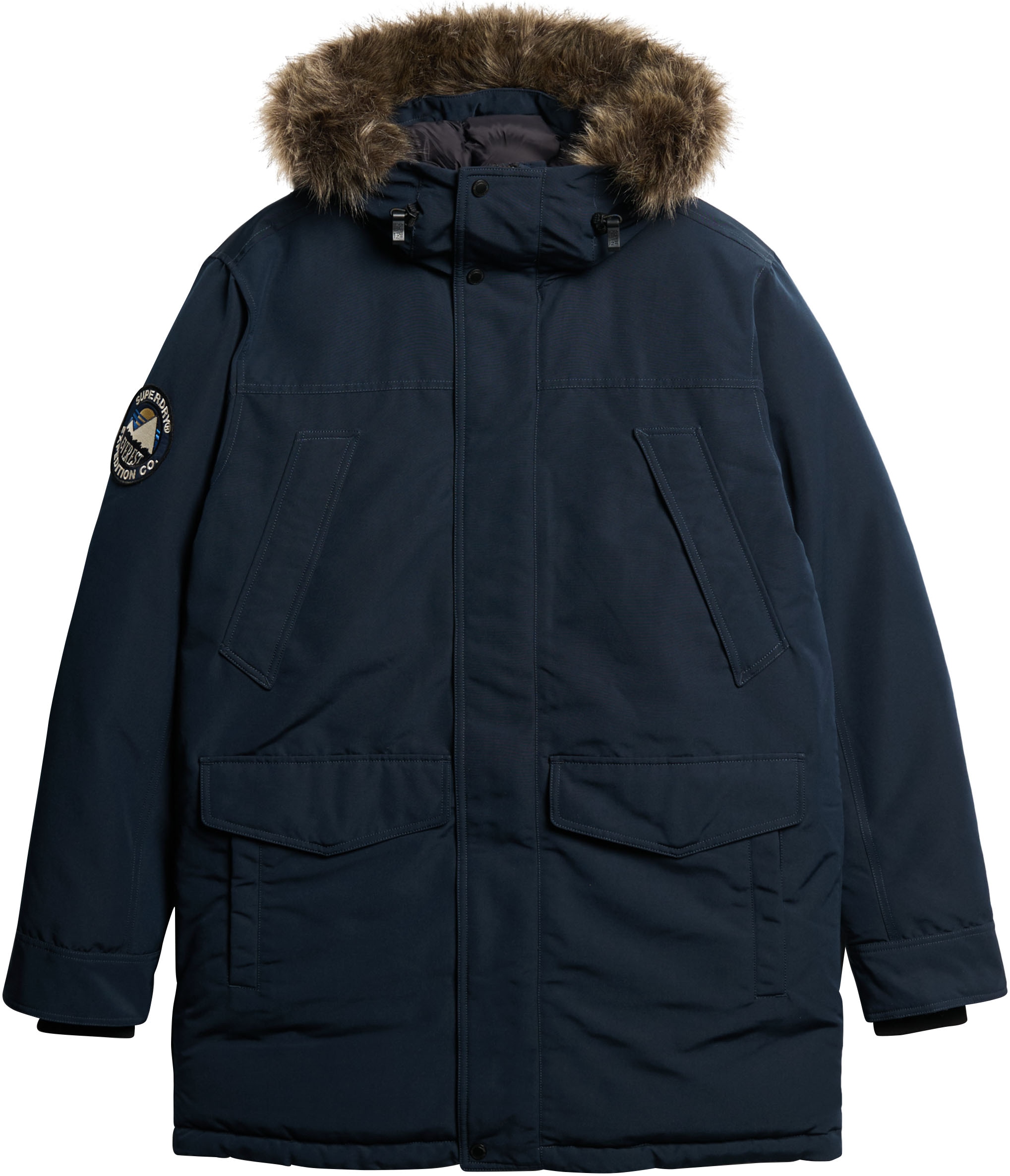 Superdry Parka »EVEREST FAUX FUR PARKA JACKET«, mit Kapuze