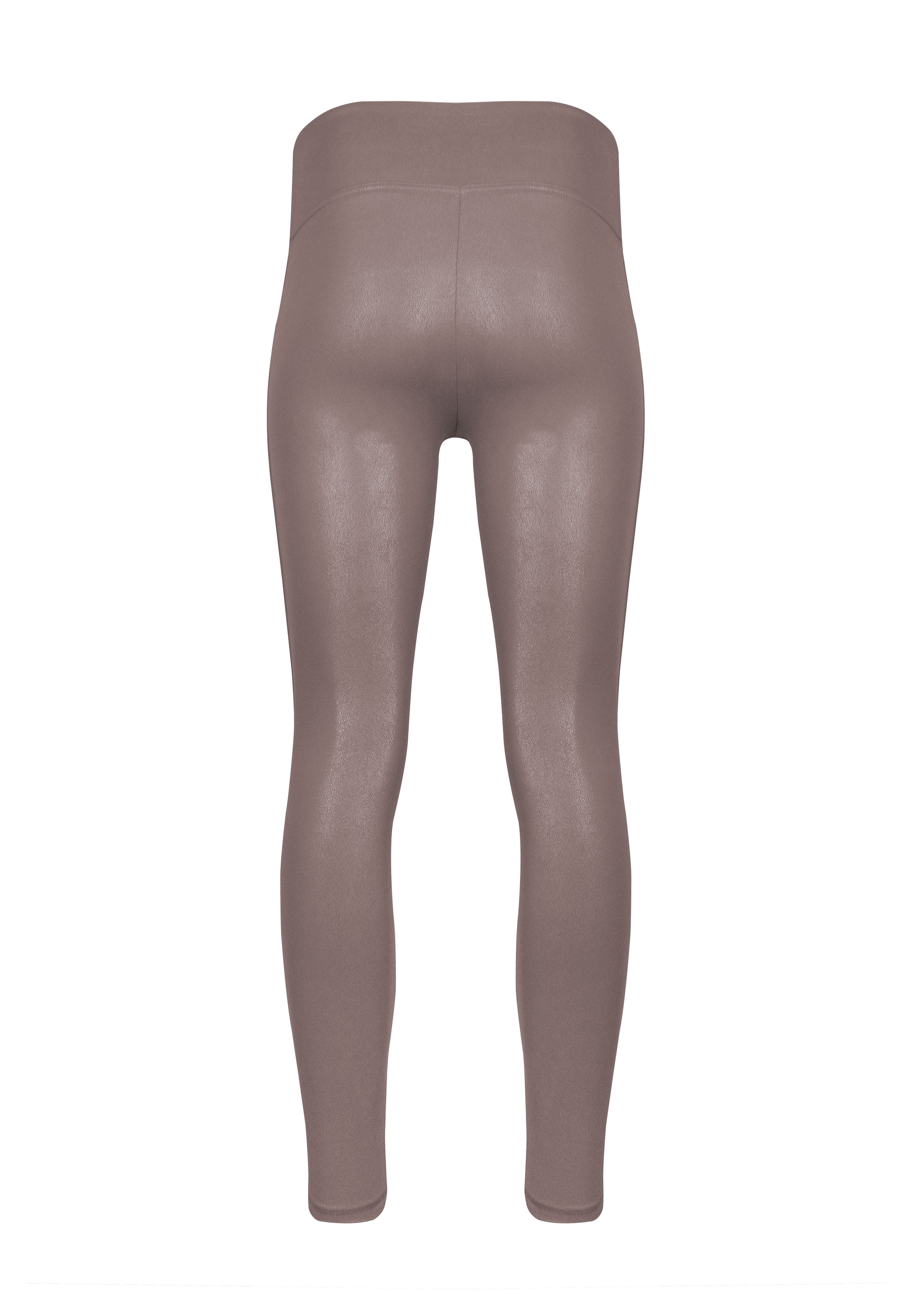MAGIC Bodyfashion Leggings »Leather Look Legging«, hoch tailliertes Design, keine vordere Mittelnaht