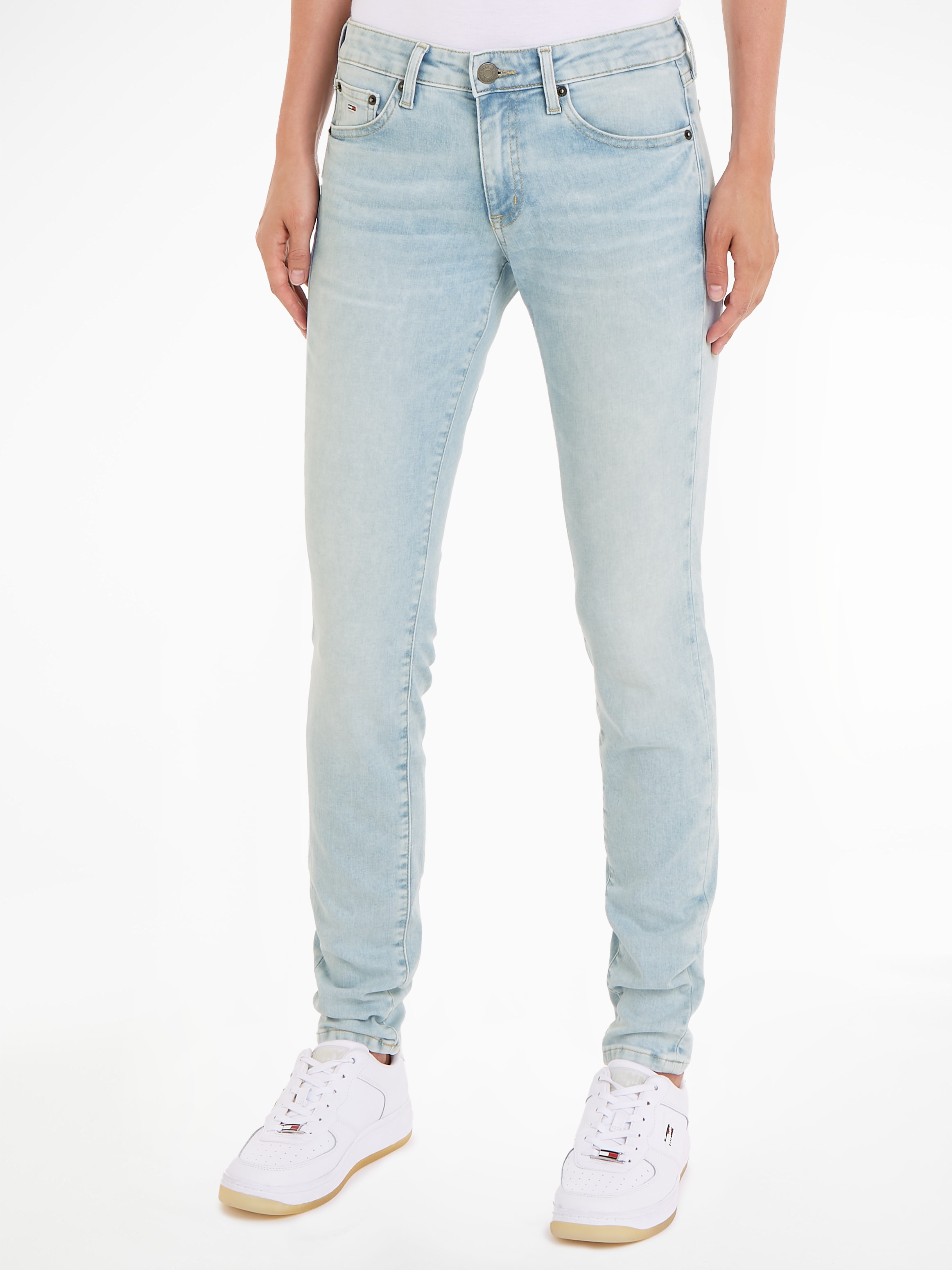 Slim-fit-Jeans »Skinny Jeans Marken Low Waist Mittlere Leibhöhe«, mit Faded-Out Effekten