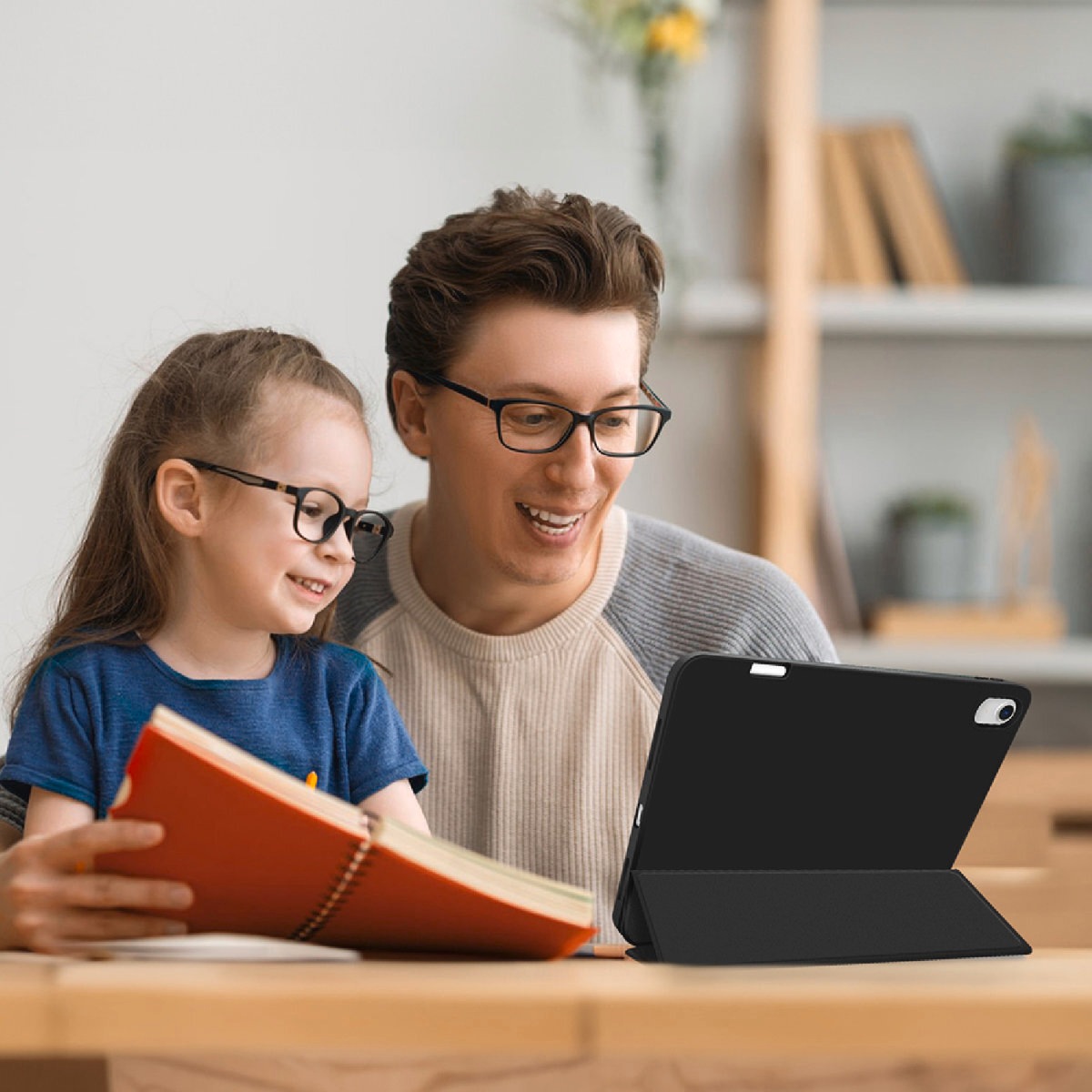 4smarts Tablet-Hülle »Folio Case Basic für Apple iPad Air 11 (M2, 2024)«, Backcover, Schutzhülle, Handyschutzhülle, Case, Schutzcase, stossfest