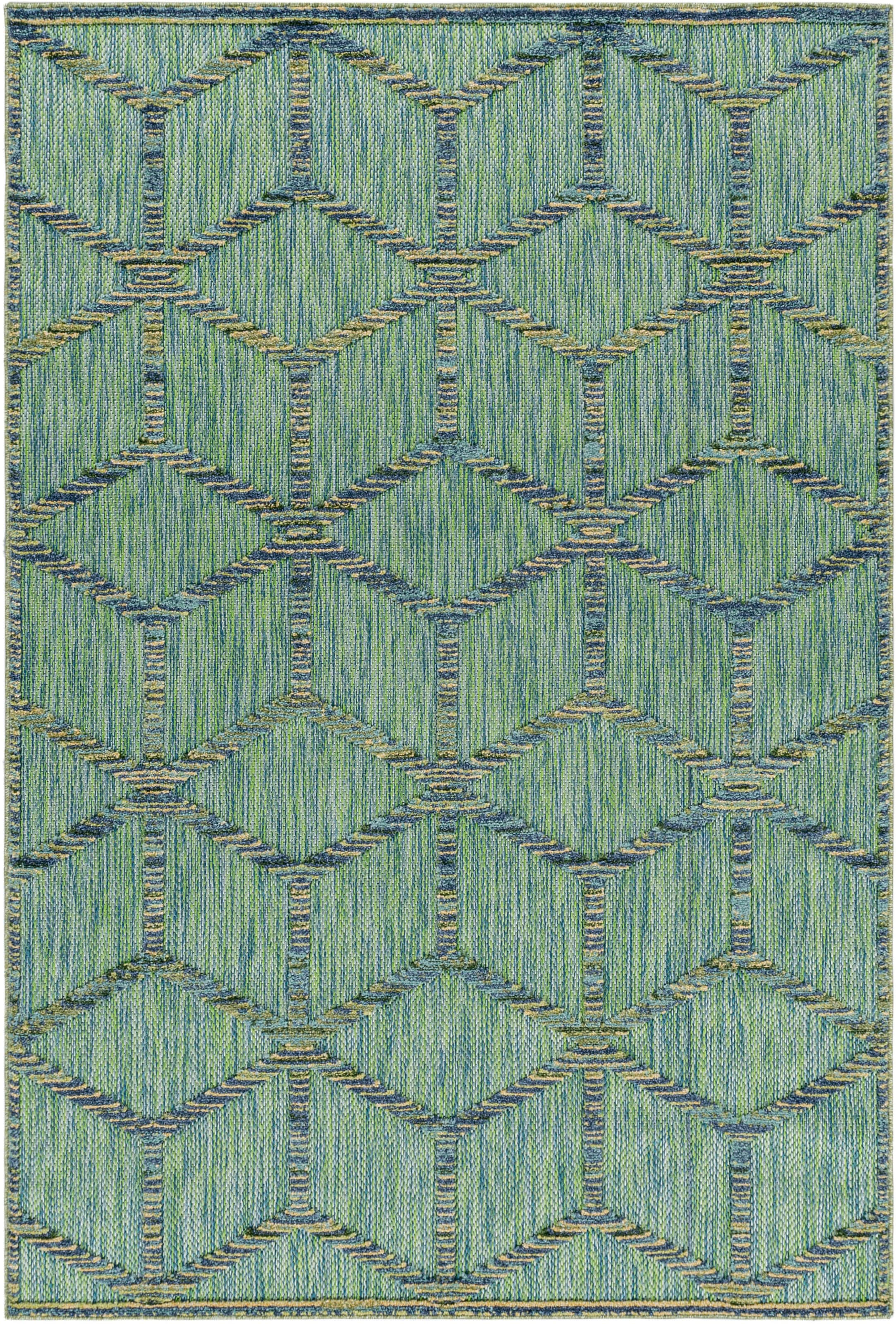 Ayyildiz Teppiche Teppich »BAHAMA 5151«, rechteckig, 8 mm Höhe, Läufer, Flachflor mit Hoch-Tief-Struktur, In-und Outdoor geeignet