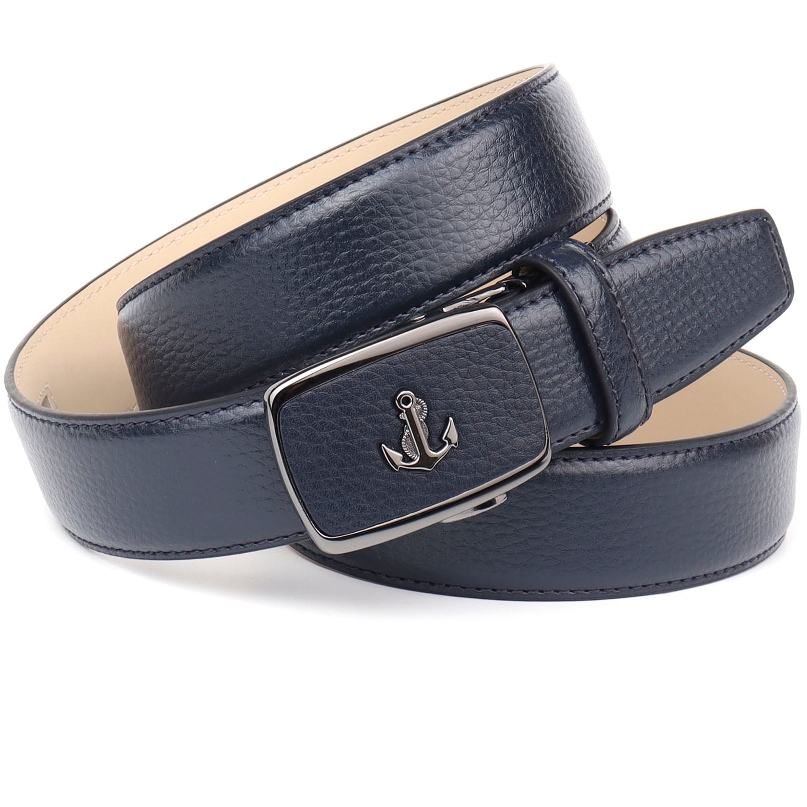 Anthoni Crown Jelmoli-Versand | online Anker-Metall-Logo bestellen Ledergürtel Ledergürtel, mit