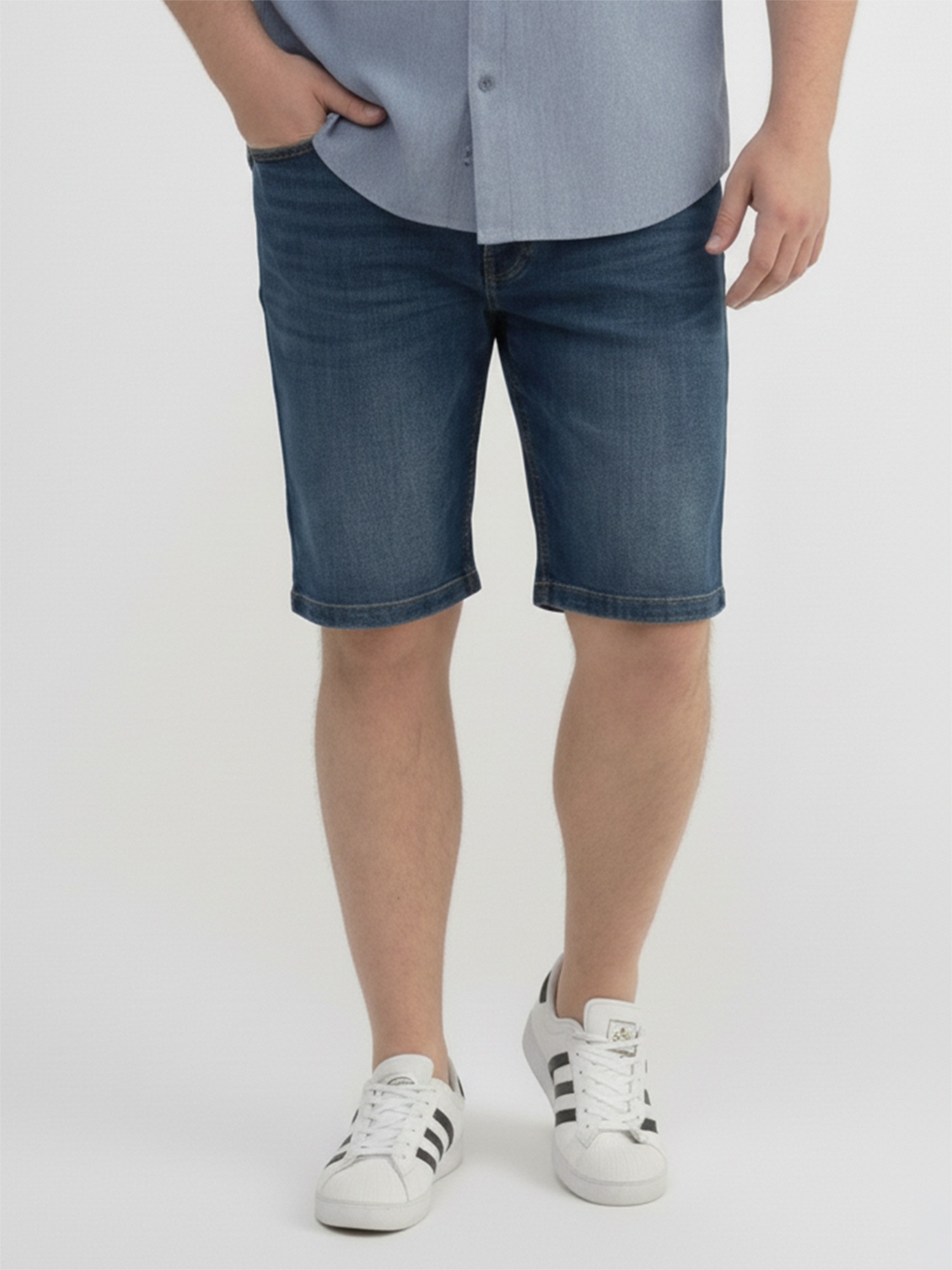 LERROS Bermudas "Denim Bermuda aus flexiblem Baumwollmix, grosse Grössen"
