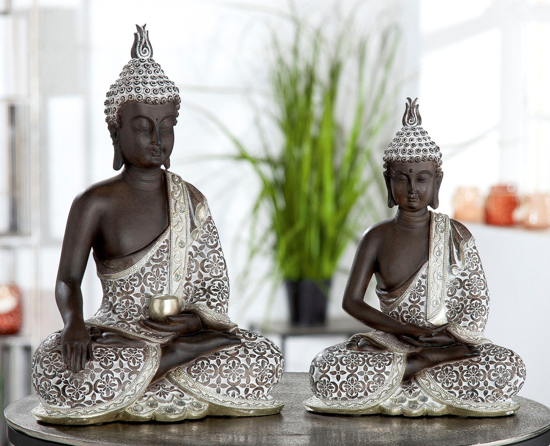 Mangala Buddhafigur online »Buddha | braun-weiss« bestellen Jelmoli-Versand GILDE