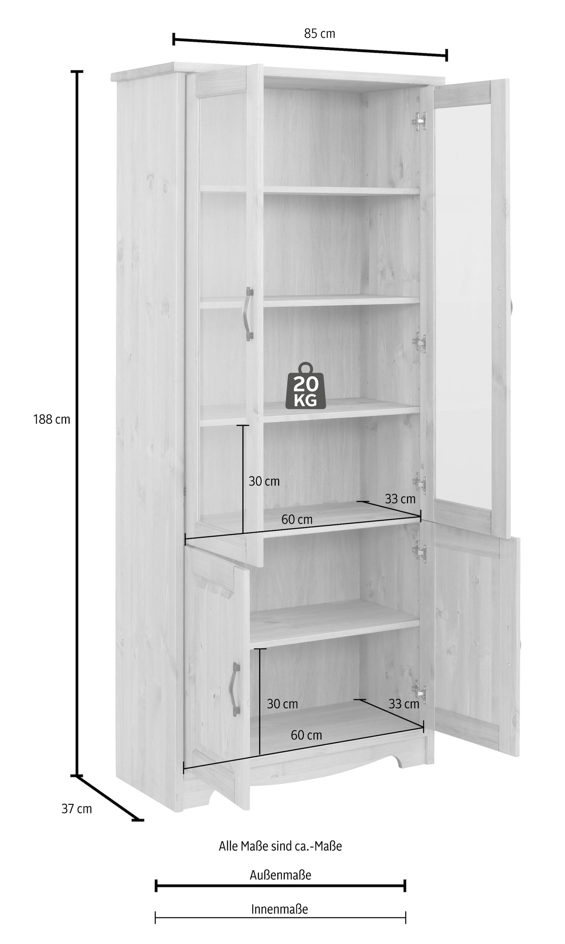 Home affaire Vitrine »Trinidad«, 4-türig, Breite 85 cm online bestellen |  Jelmoli-Versand