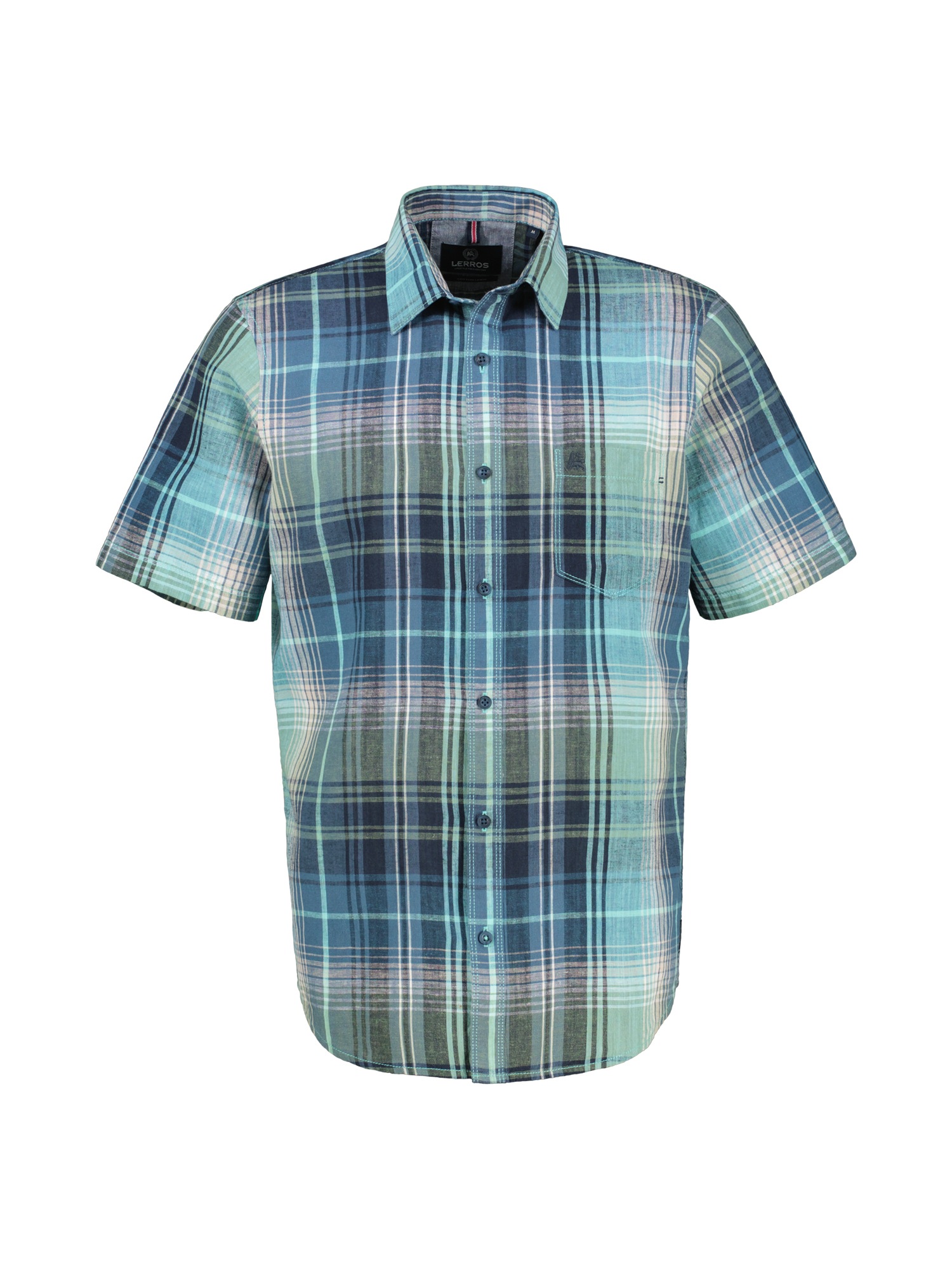 LERROS Kurzarmhemd »LERROS Sommerliches Karohemd in Übergrössen«