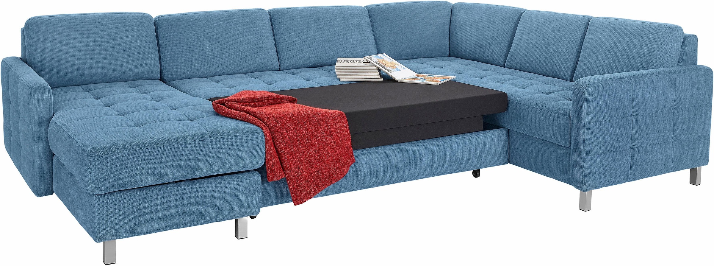 sit&more Wohnlandschaft Pablo U-Form, wahlweise mit Bettfunktion und Bettkasten