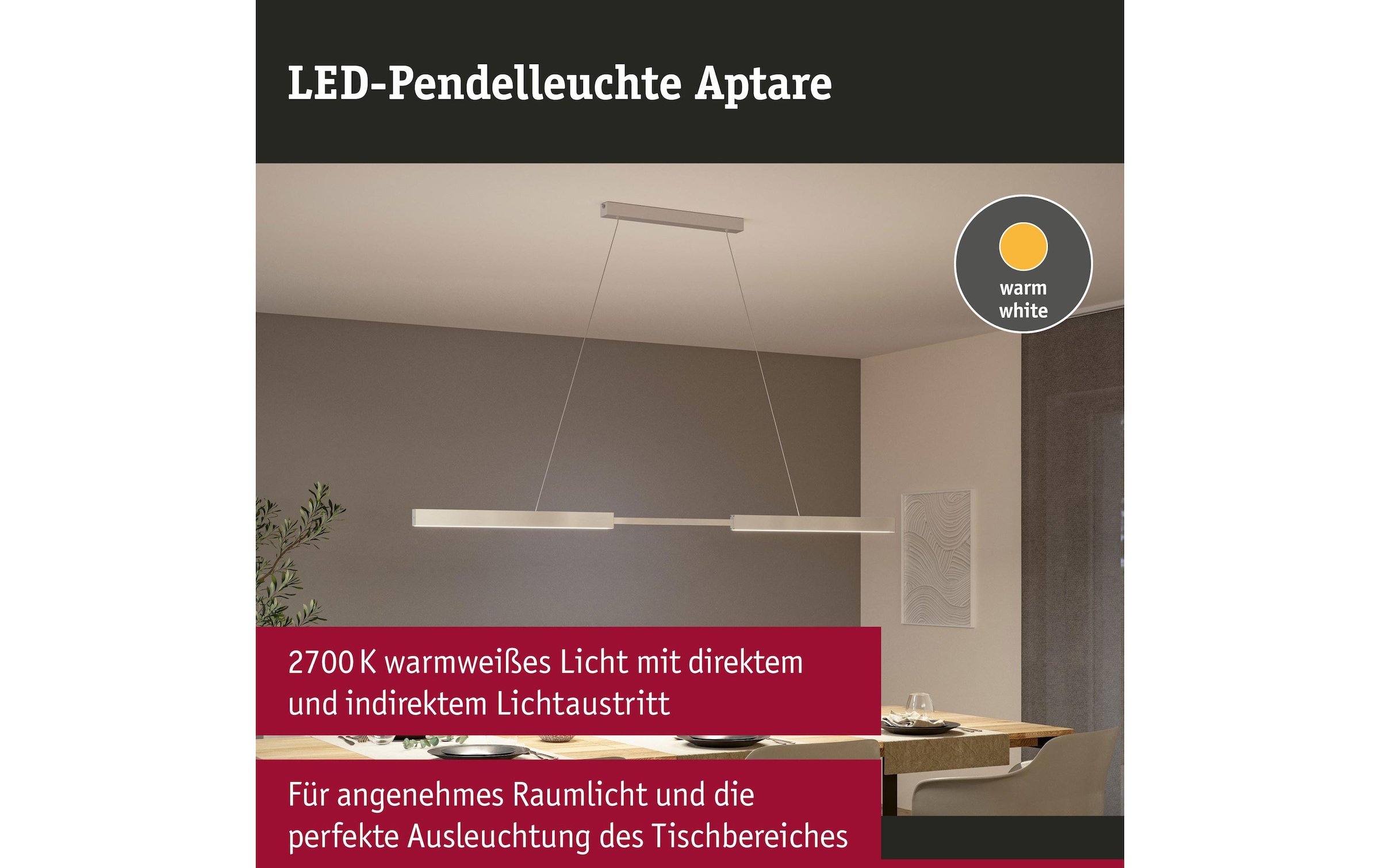 Paulmann LED Pendelleuchte »LED Touchless Sensor Aptare«, 1 flammig