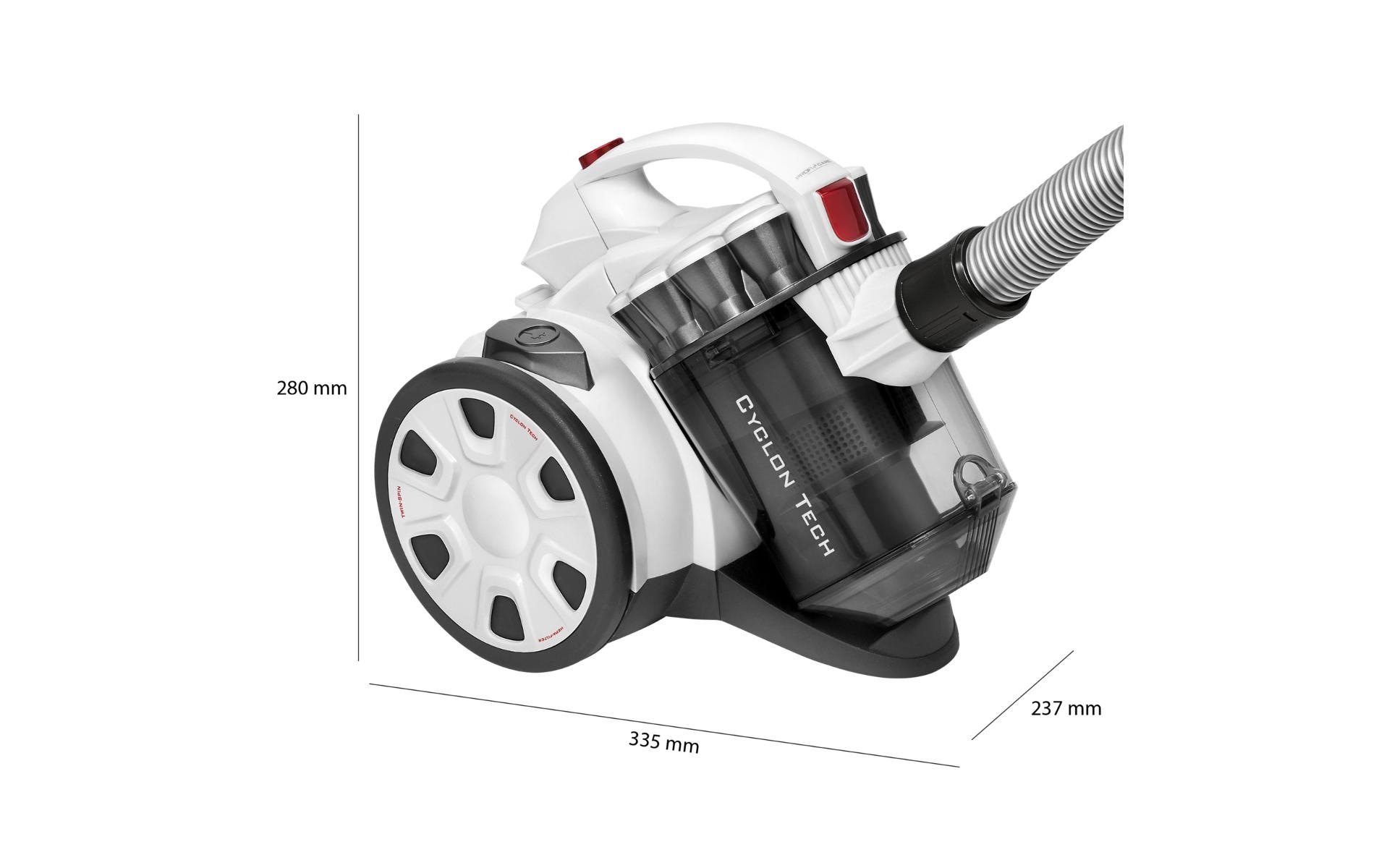 ProfiCare Bodenstaubsauger »BS 3039 Weiss, Titanium«, beutellos