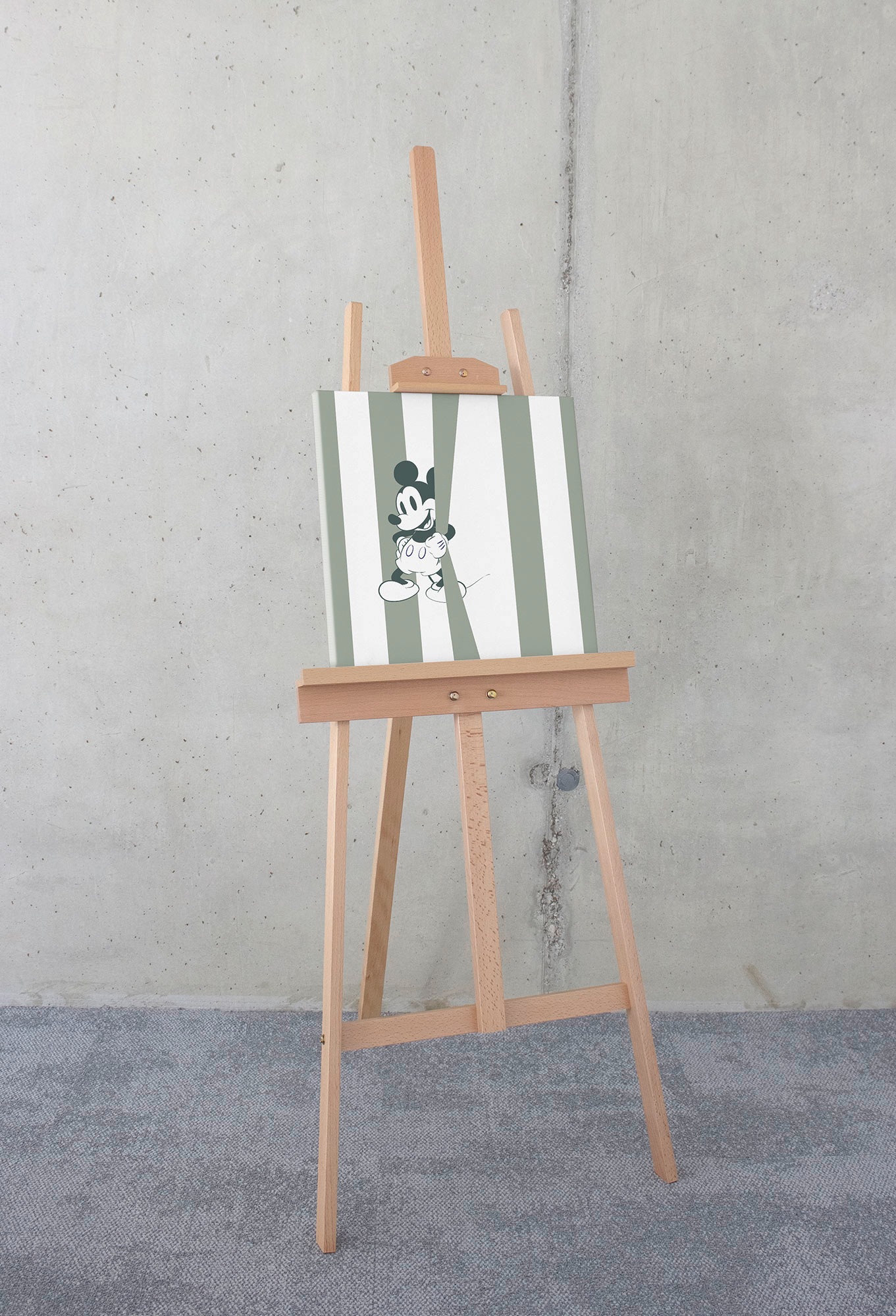 Komar Leinwandbild »Mickey Be Yourself - Grösse 40 x 40 cm«, Natur, (1 St.), Keilrahmenbild mi Echtholzrahmen