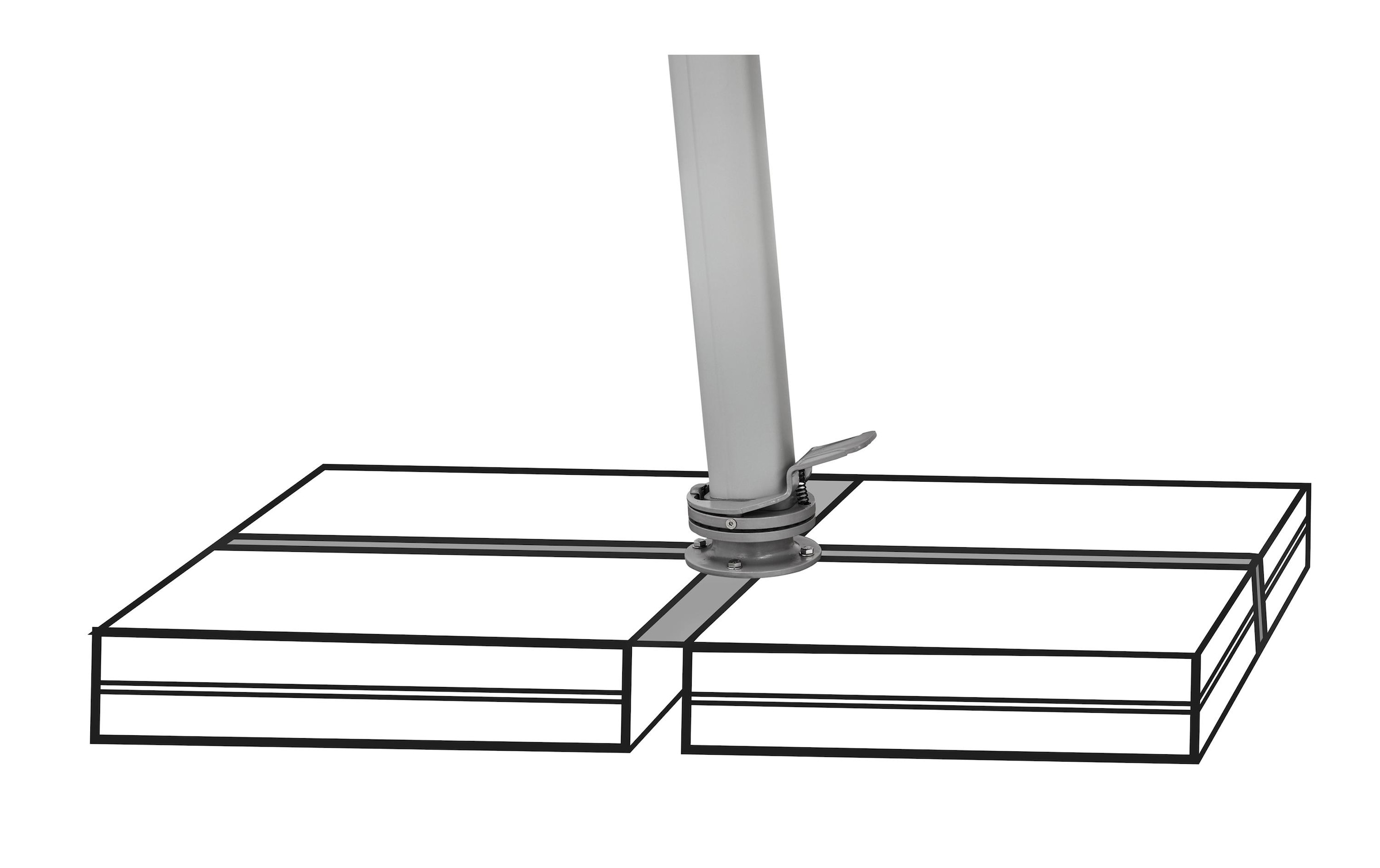 Sonnenschirm »Suncomfort by Glatz Varioflex Solar LED, 300 x 300 cm,«