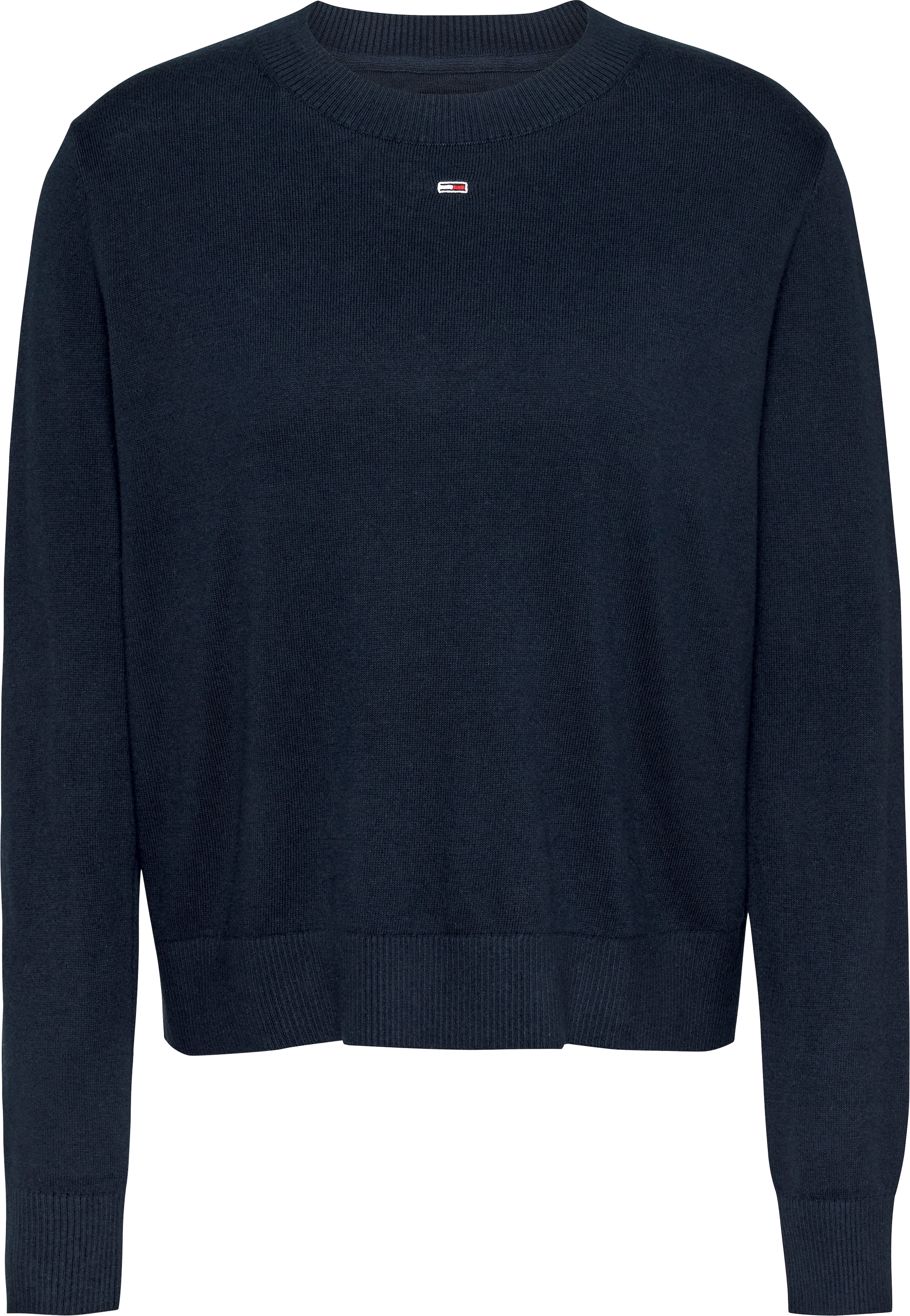 Tommy Jeans Strickpullover »TJW ESSENTIAL CREW NECK SWEATER«, mit Logostickerei