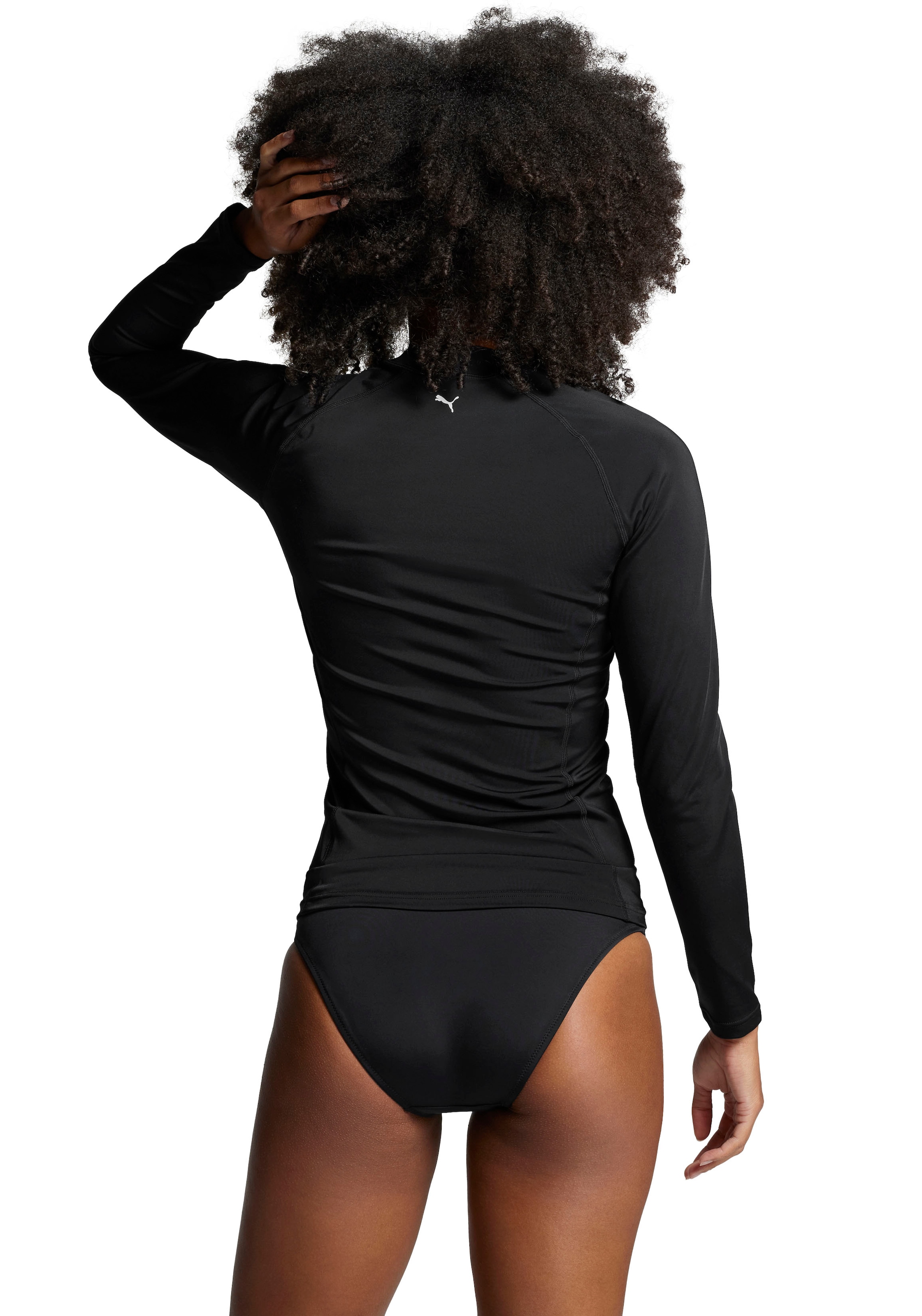 PUMA Bade-Shirt »PUMA SWIM WOMEN LONG SLEEVE RASH GUARD«, Logodruck, langärmelig, funktionelle Passform