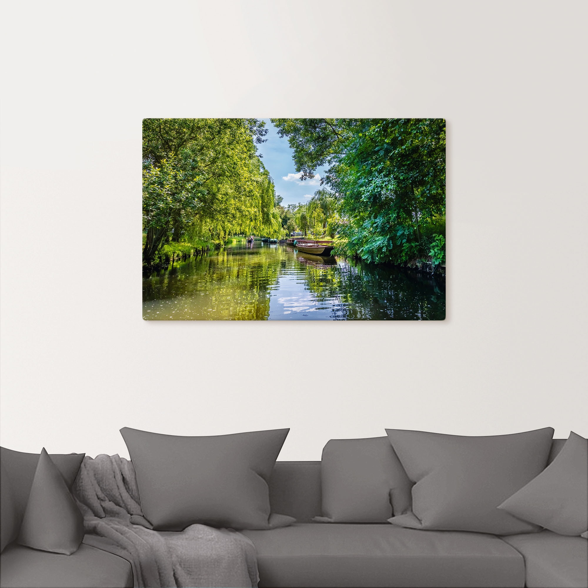 Artland Wandbild »Kahnfahrt durch die Fliesse im Spreewald«, Gewässer, (1 St.), als Leinwandbild in verschied. Grössen