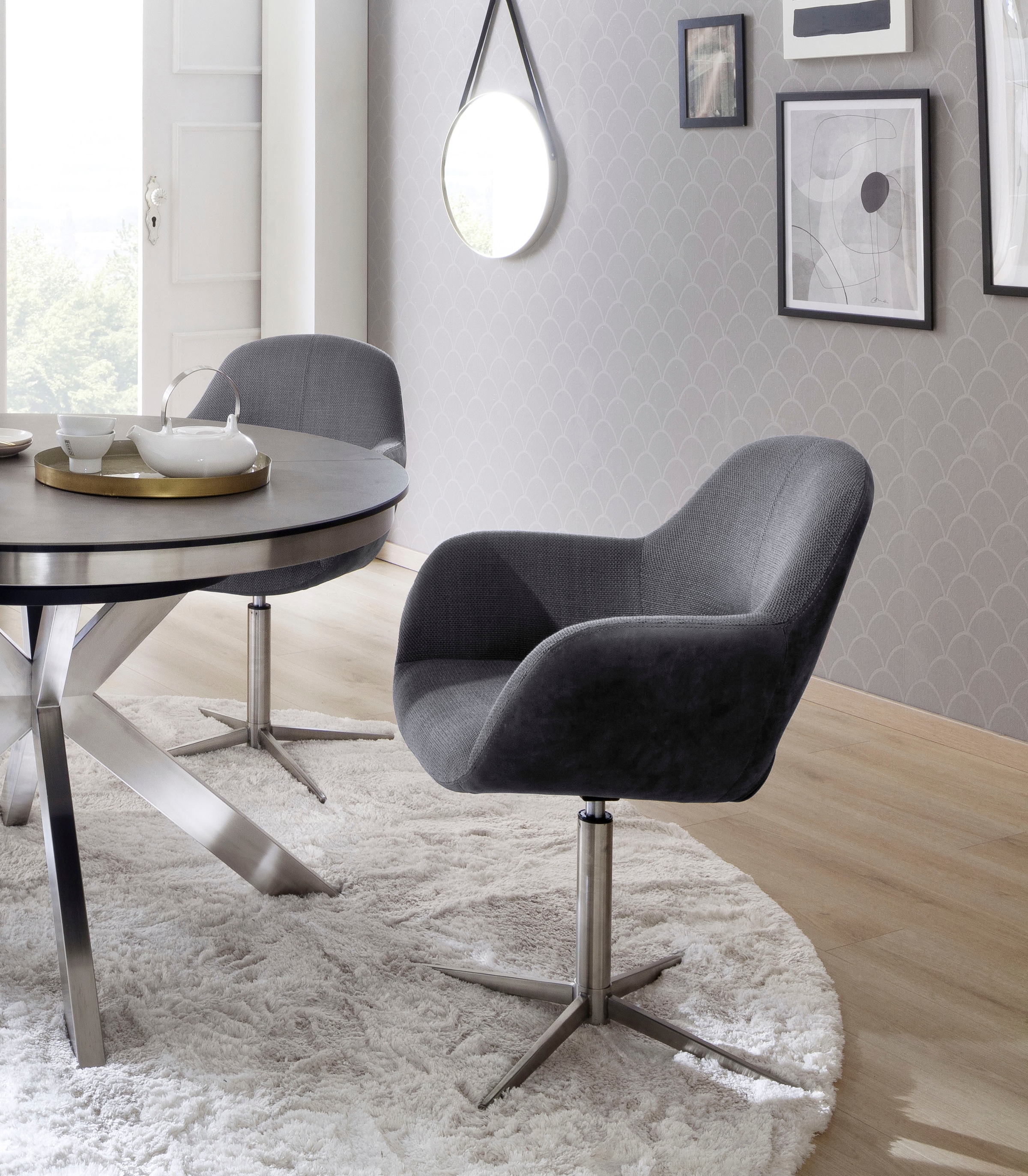 Esszimmerstuhl MCA Stuhl | online 360°drehbar (Set), St., furniture bestellen mit Jelmoli-Versand 2 Nivellierung »Melrose«,