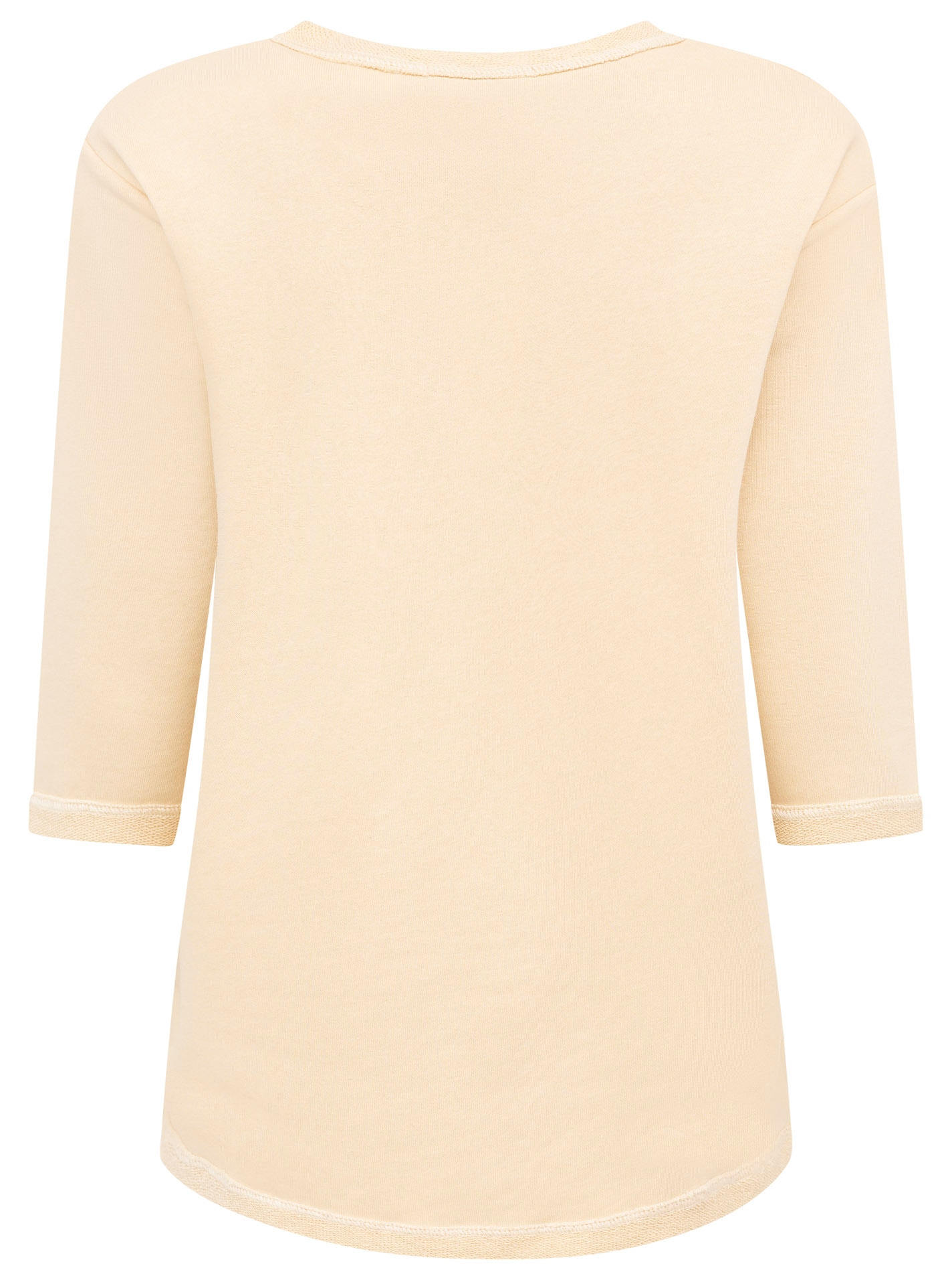 Zwillingsherz Langarmshirt »"Happy"«, 3/4-Arm, Rundhalsausschnitt, Stickerei