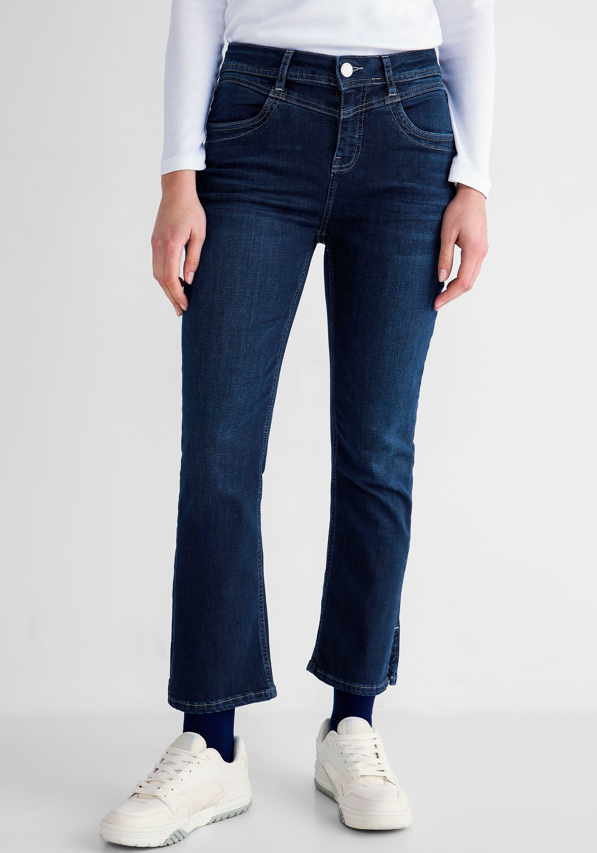 STREET ONE High-waist-Jeans, mit ausgestelltem Bein kaufen