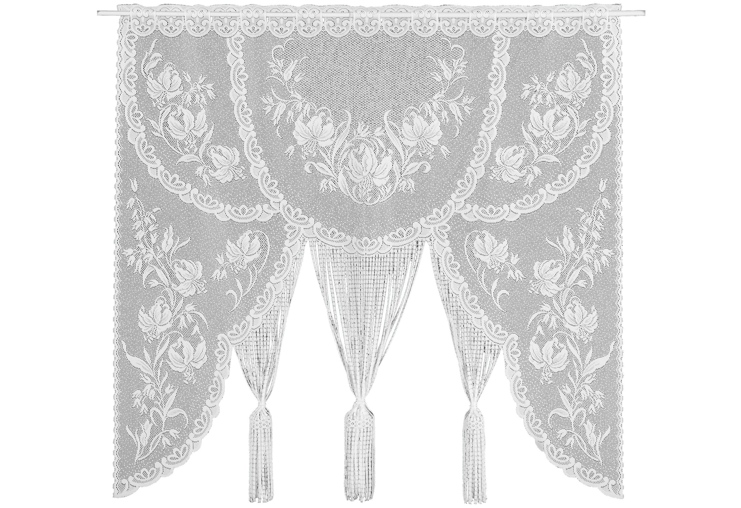 | Jelmoli-Versand Weckbrodt St.), Fadengardine, Scheibengardine kaufen (1 Jacquard, floral, Gardine, geblümt »Konstanz-A«, online