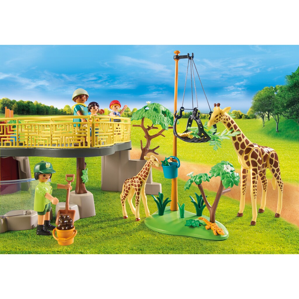 Playmobil® Konstruktions-Spielset »Mein grosser Erlebnis-Zoo (71190), Family Fun«, (127 St.)